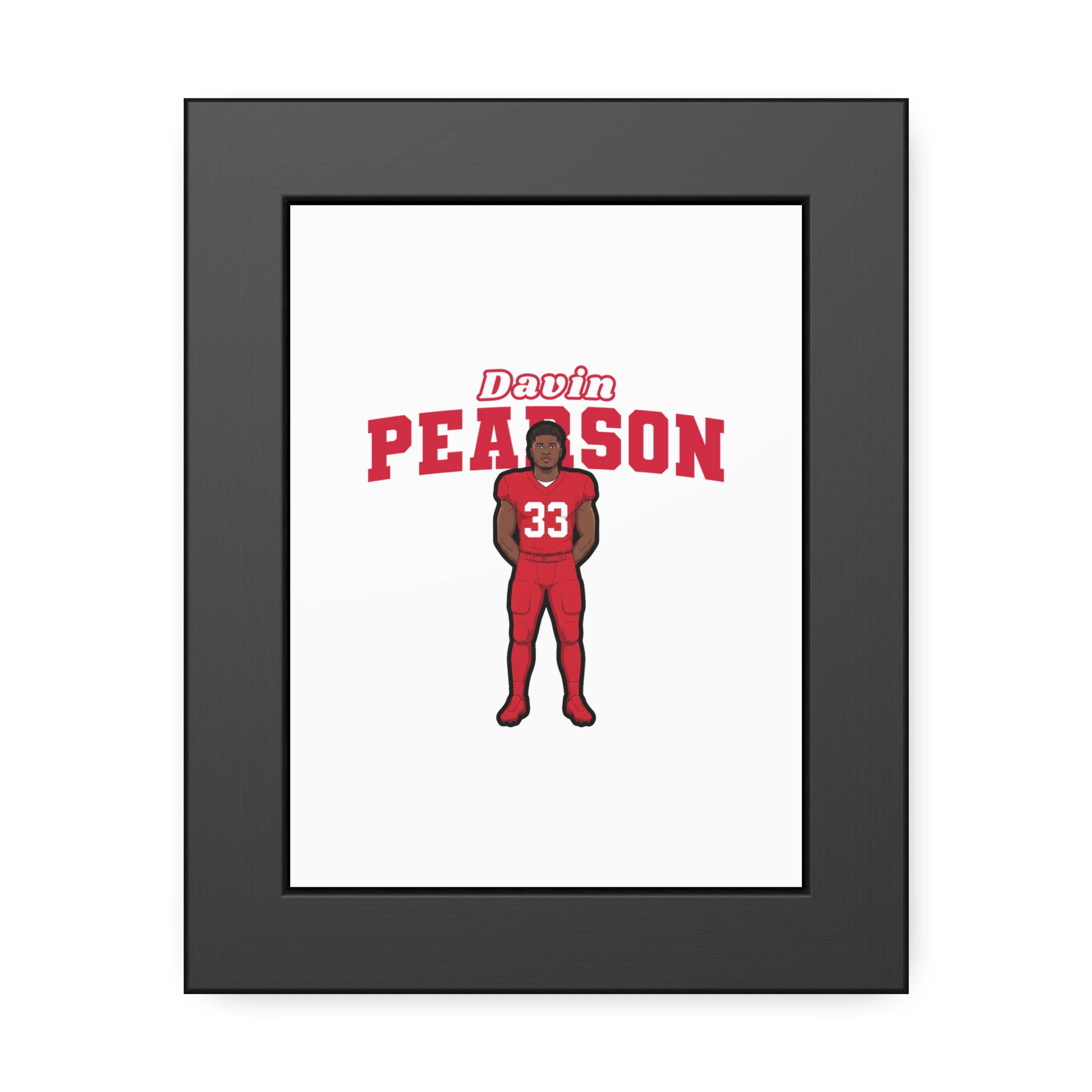 Framed Poster — character_name_arch in Black