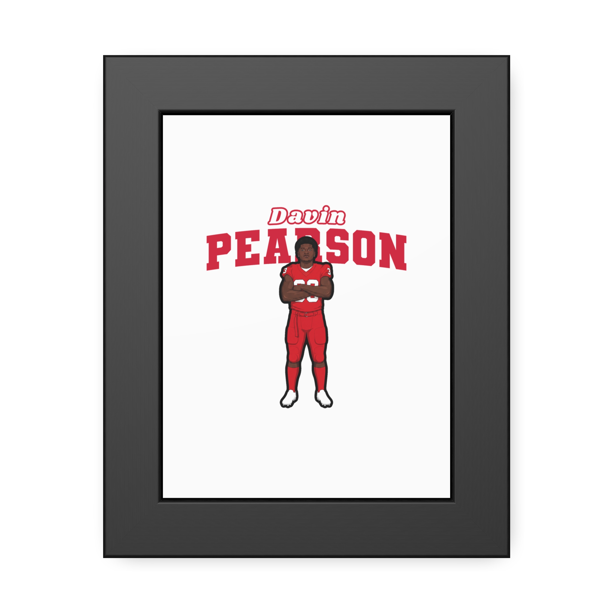 Framed Poster — character_name_arch in Black