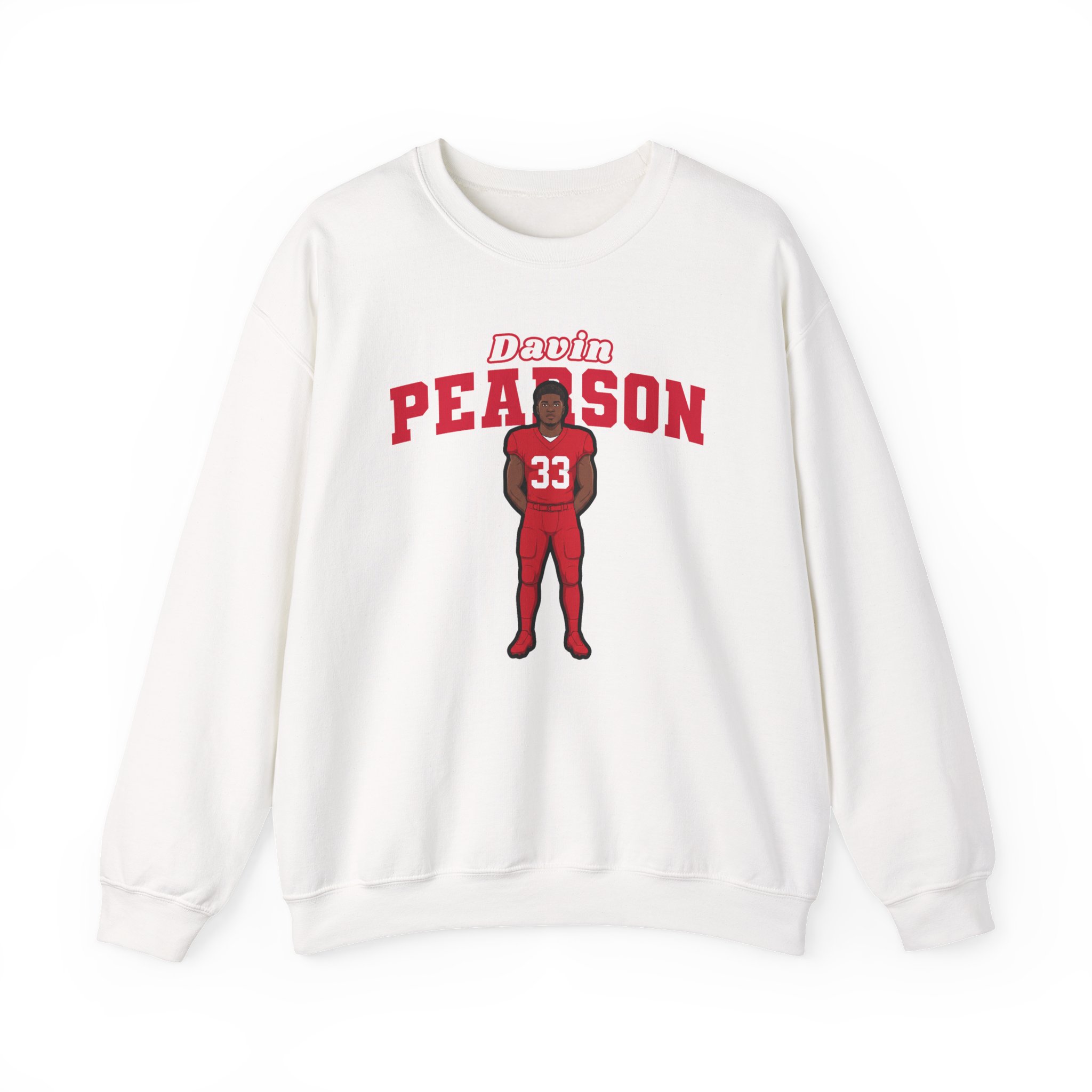 Crewneck Sweatshirt — character_name_arch in White