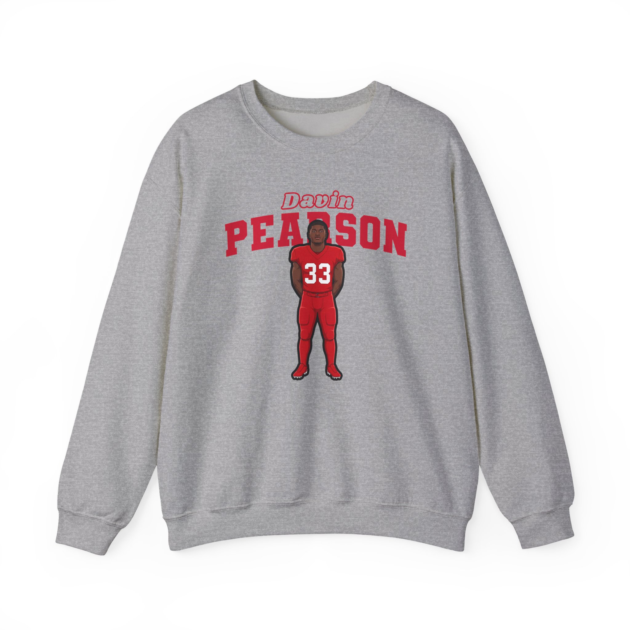 Crewneck Sweatshirt — character_name_arch in Grey