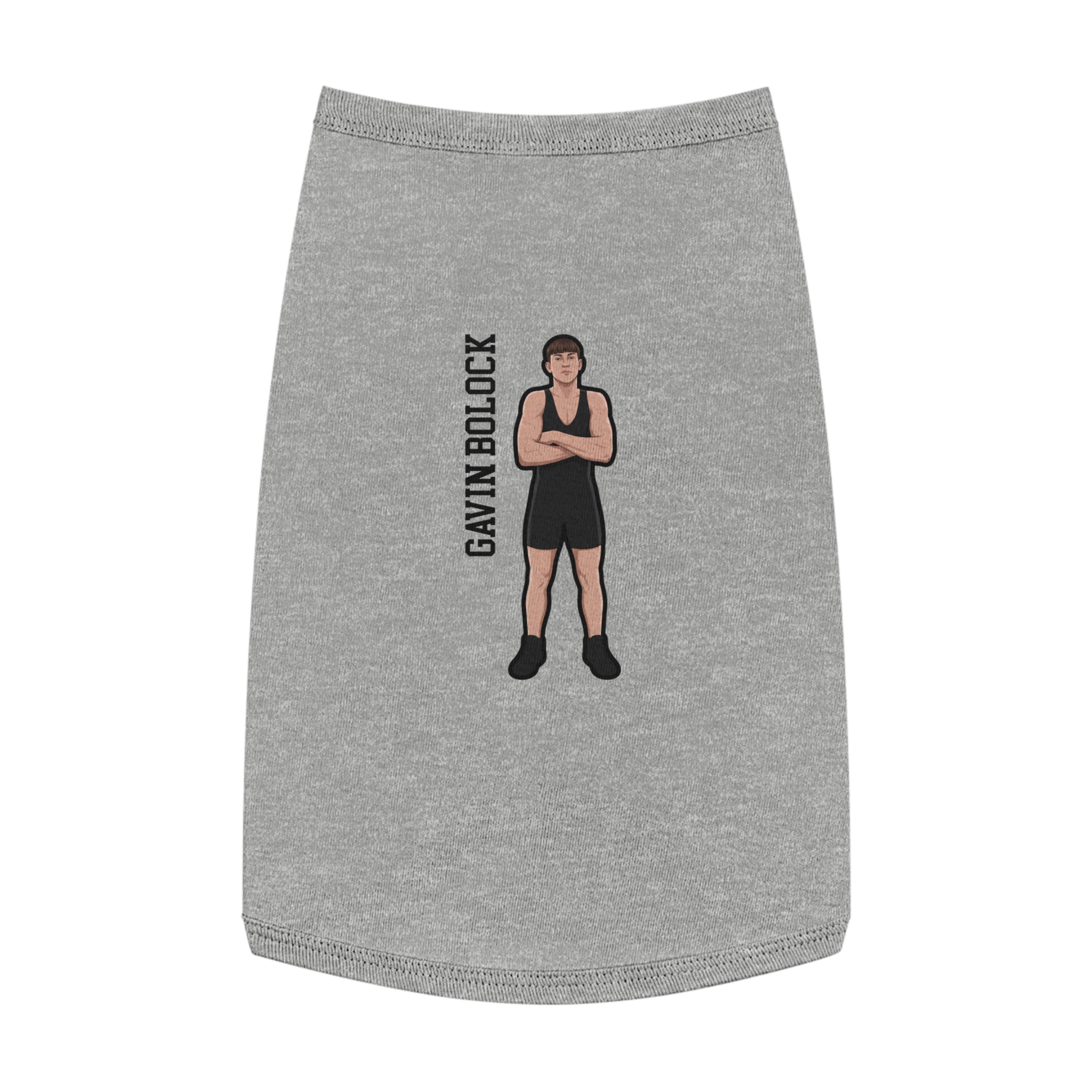 Pet Tank Top — character_name_vertical in White