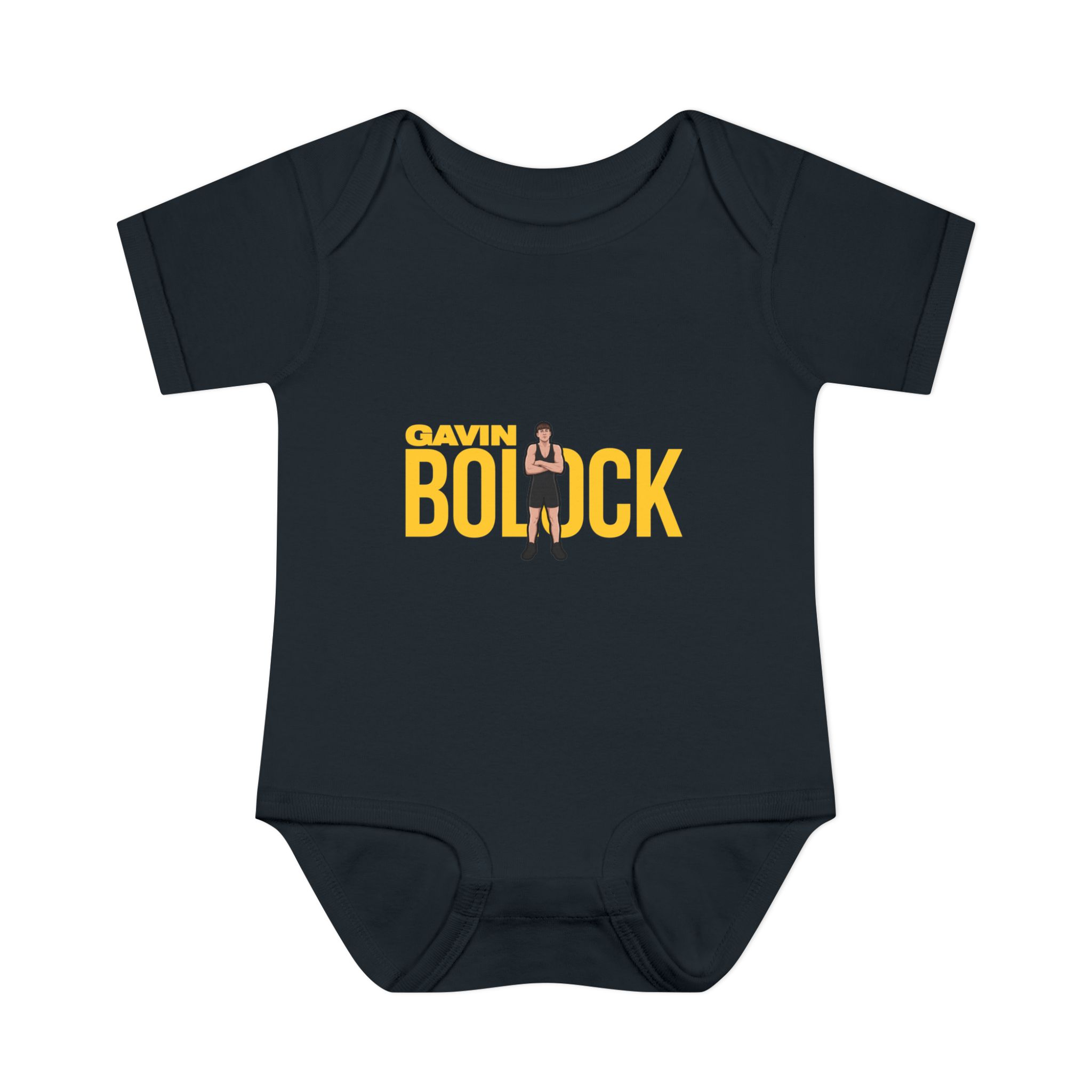 Baby Onesie — character_player_name in Black