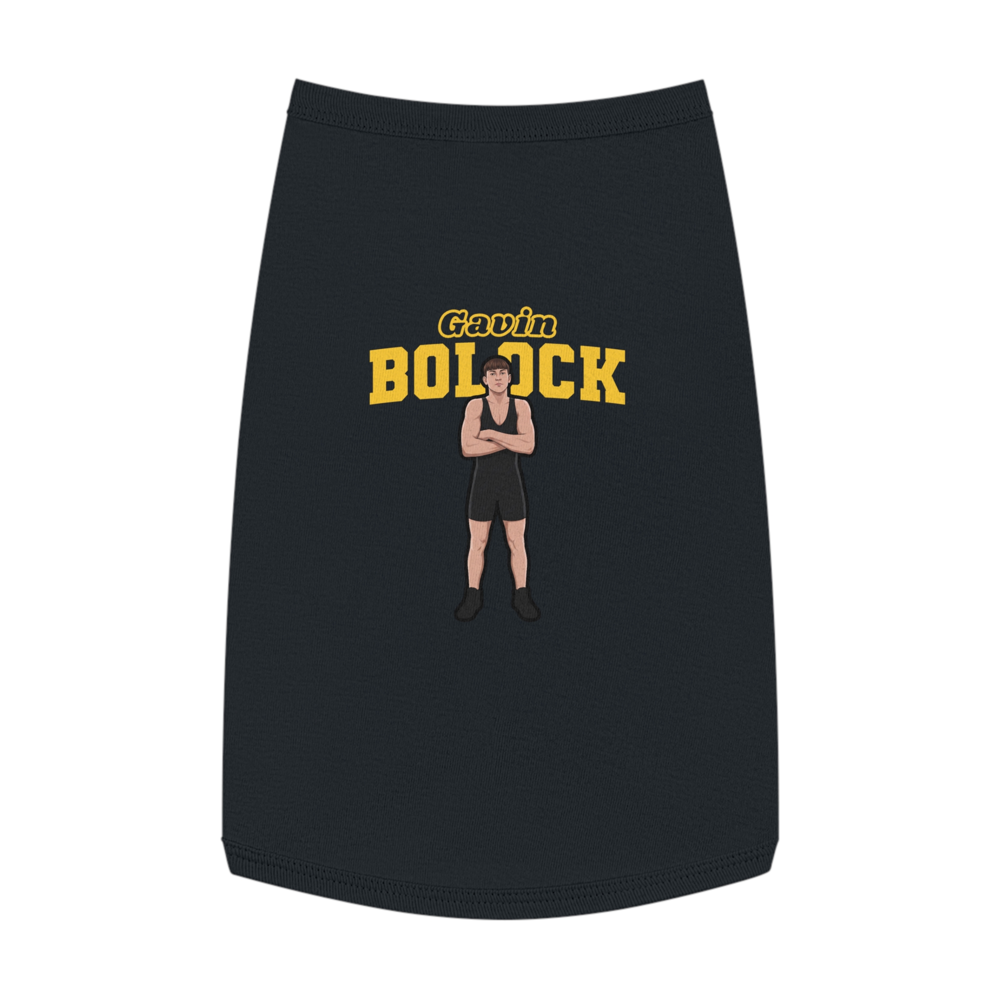 Pet Tank Top — character_name_arch in Black