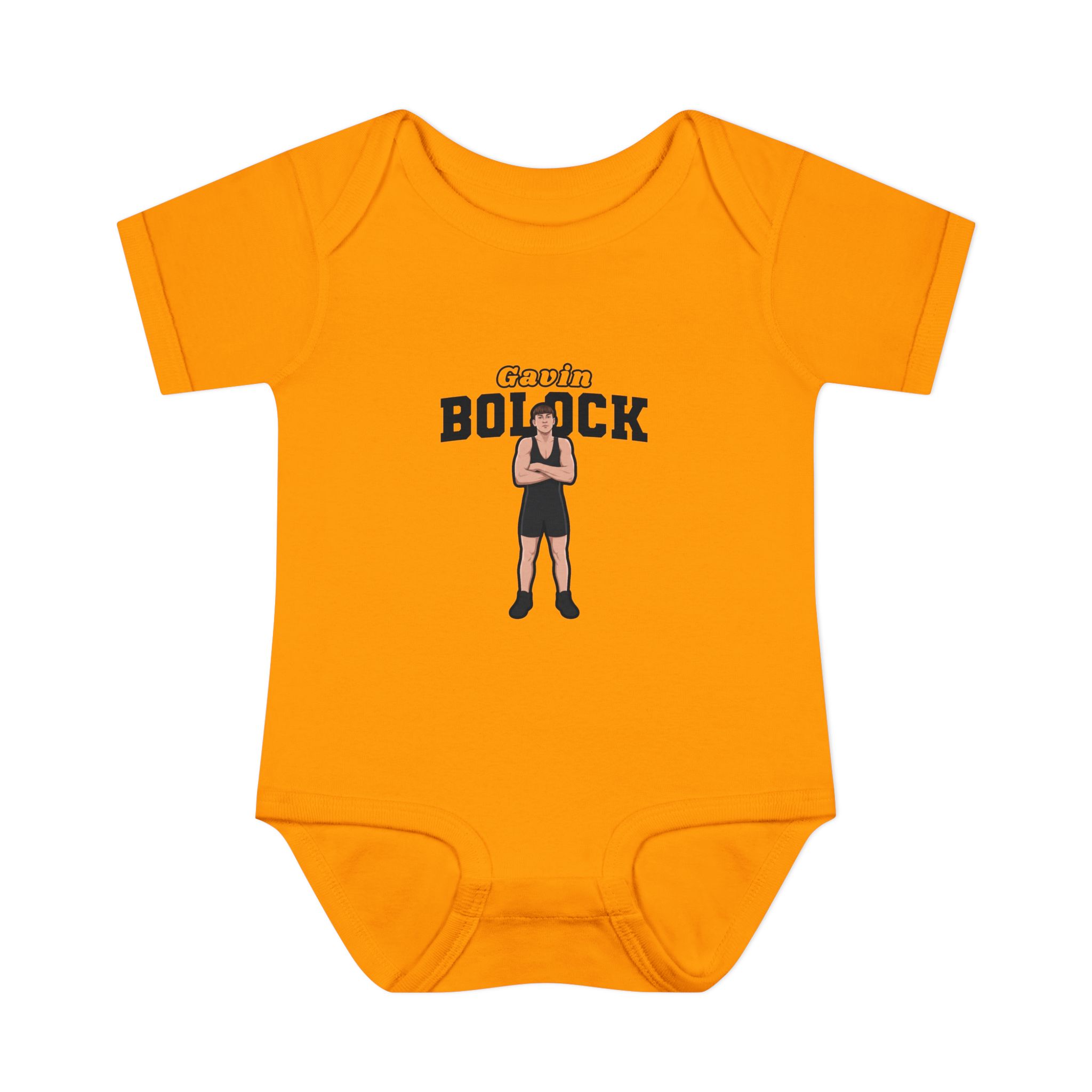 Baby Onesie — character_name_arch in Gold