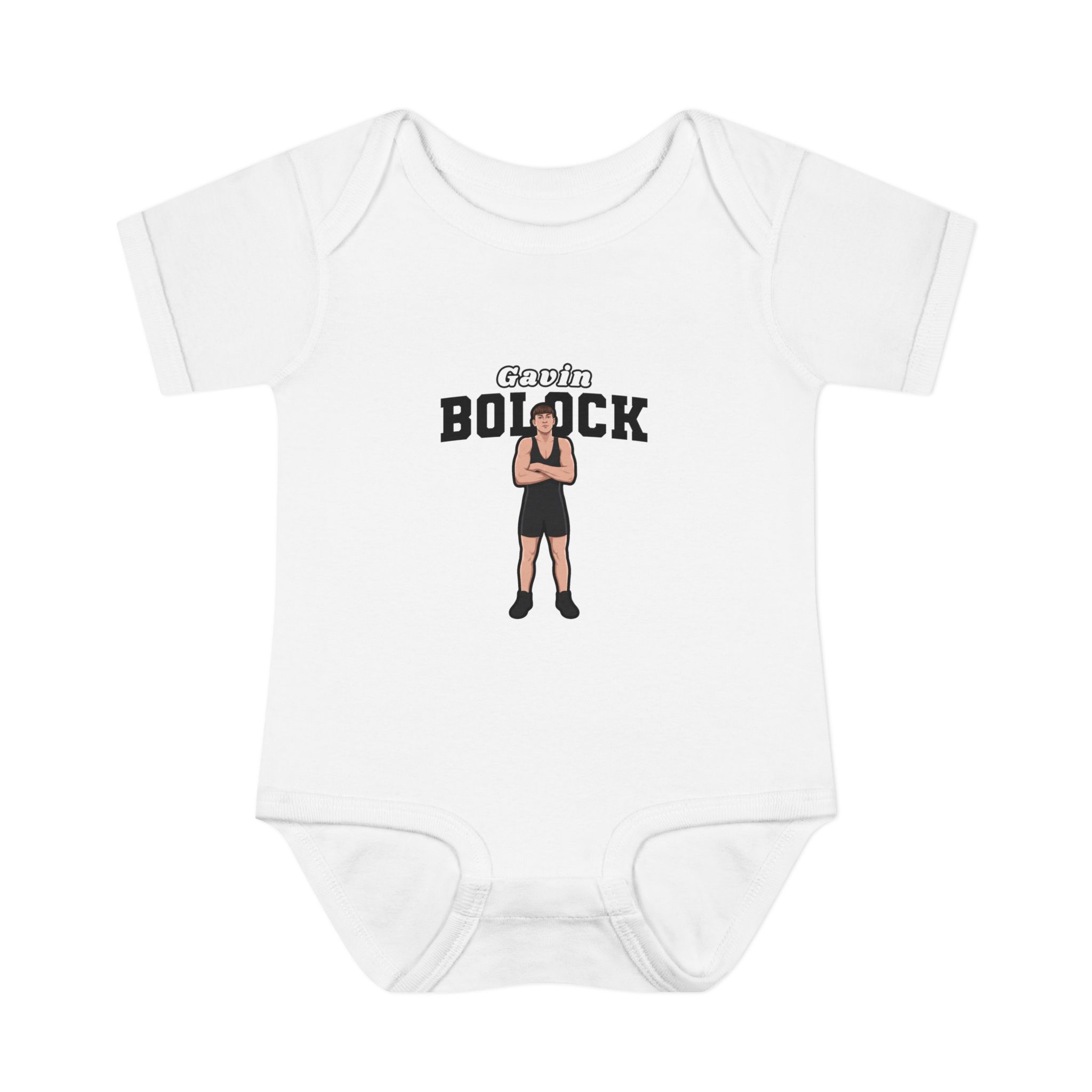 Baby Onesie — character_name_arch in White