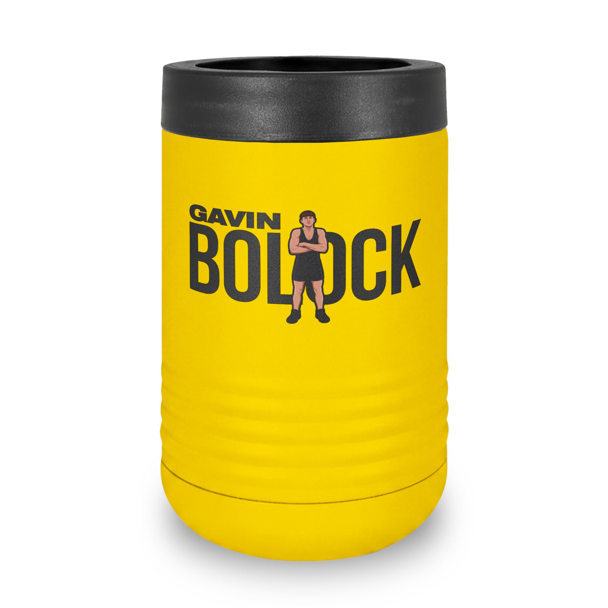 Stainless Can Cooler — character_player_name in Yellow