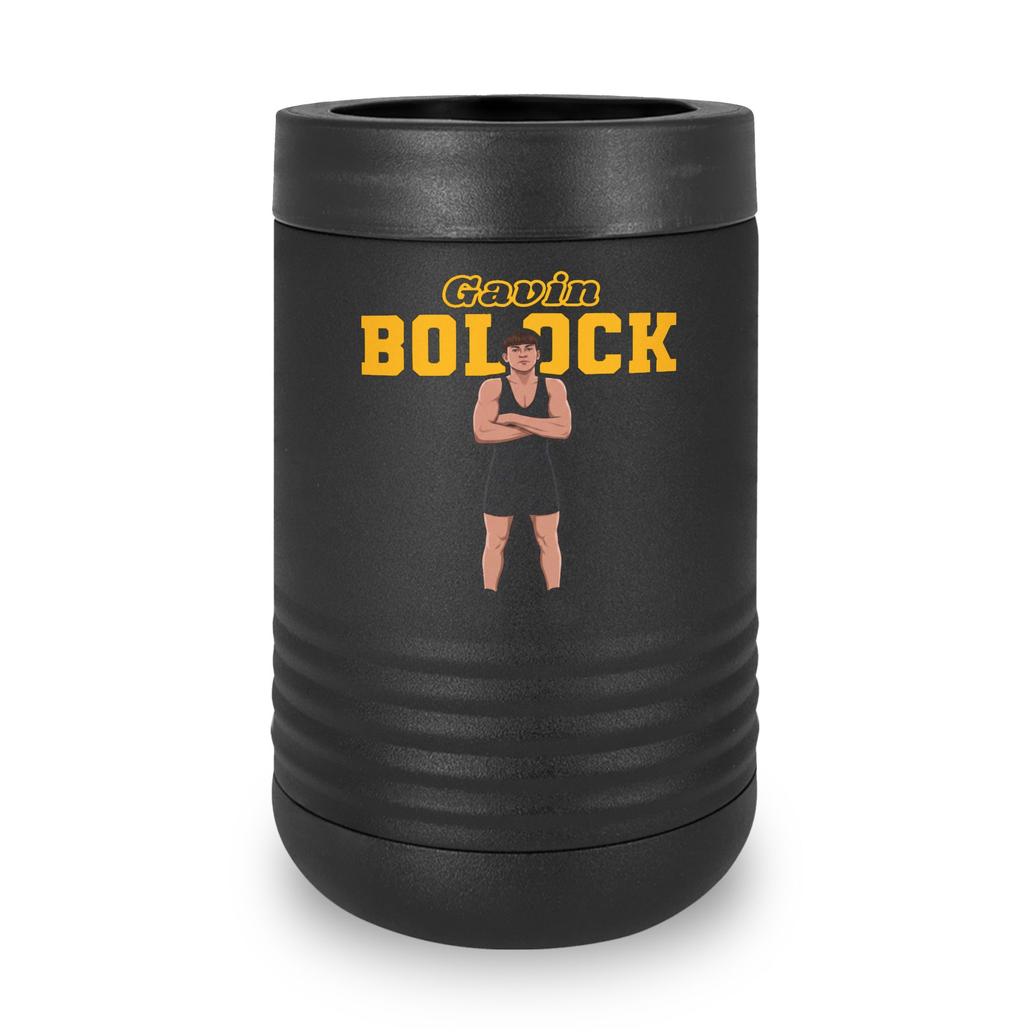 Stainless Can Cooler — character_name_arch in Black
