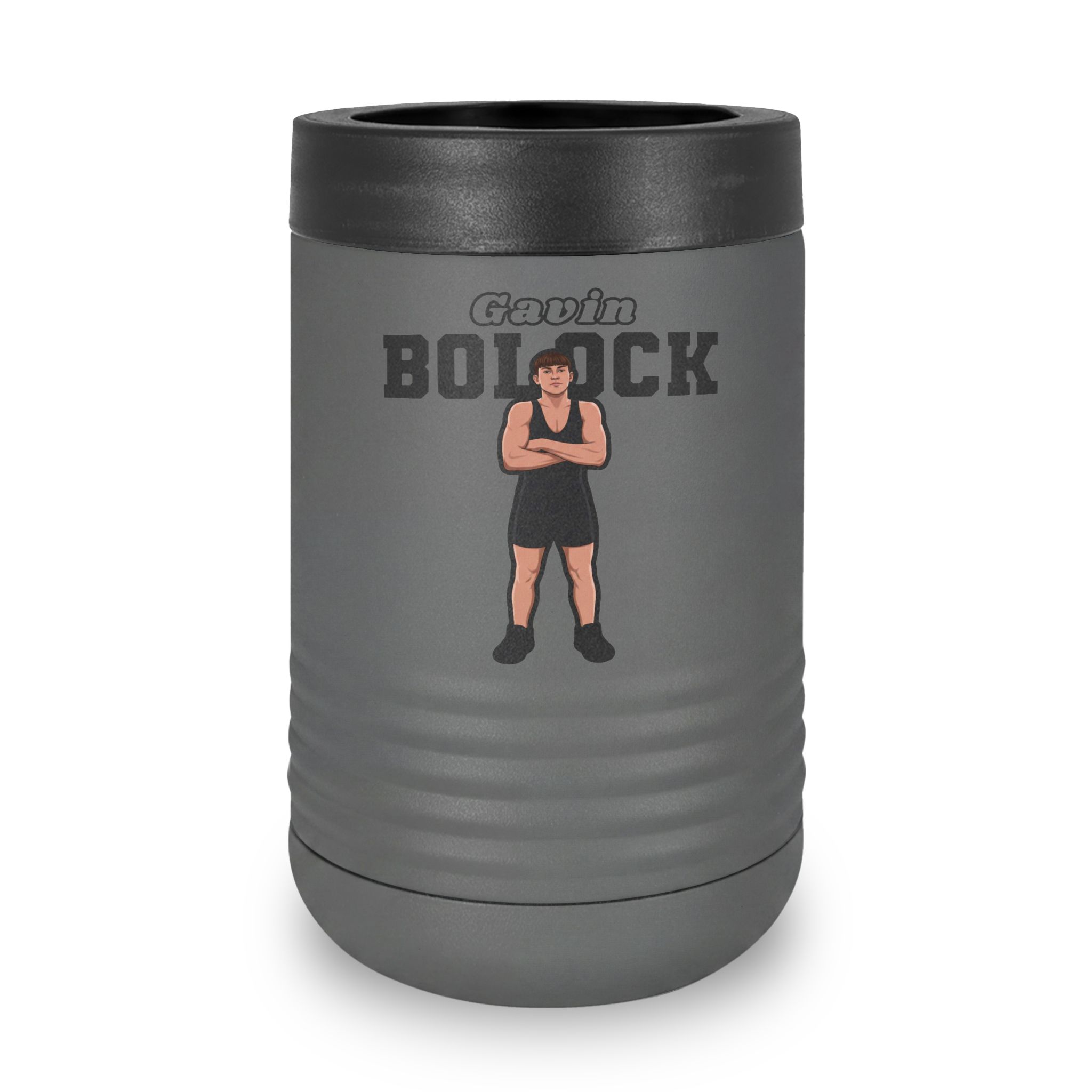 Stainless Can Cooler — character_name_arch in Grey