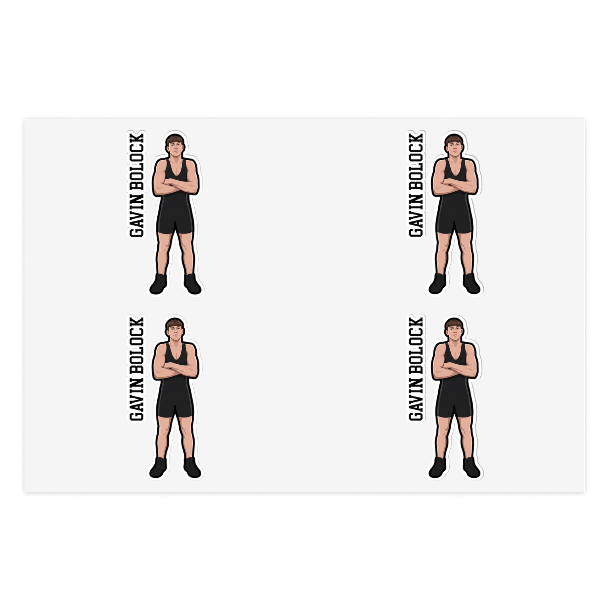 Sticker Sheet — character_name_vertical in Classic