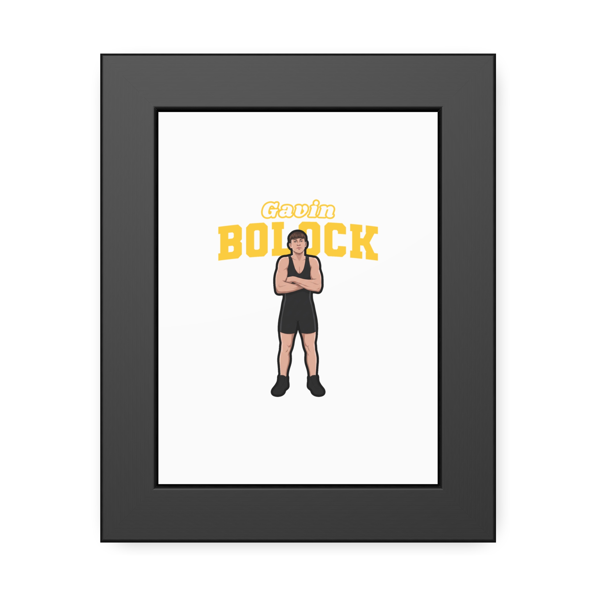Framed Poster — character_name_arch in Black