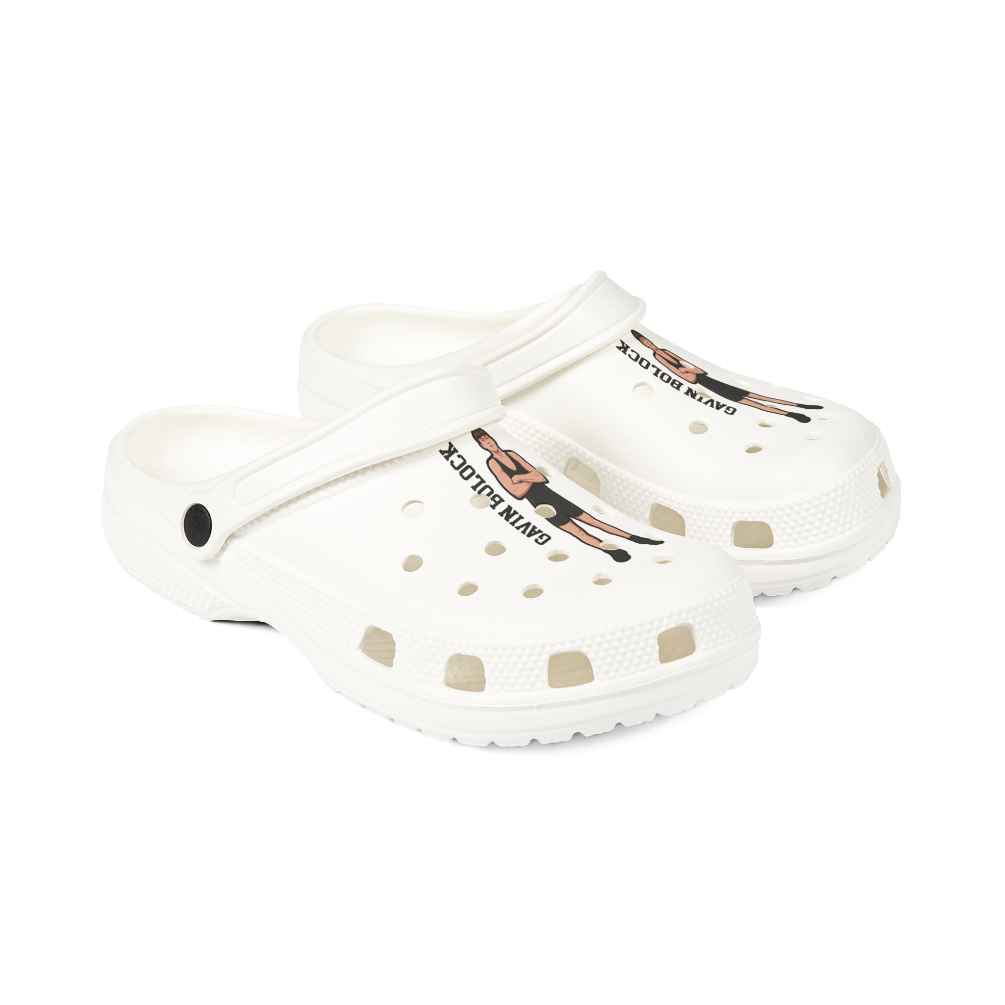 Rubber Clogs — character_name_vertical in White