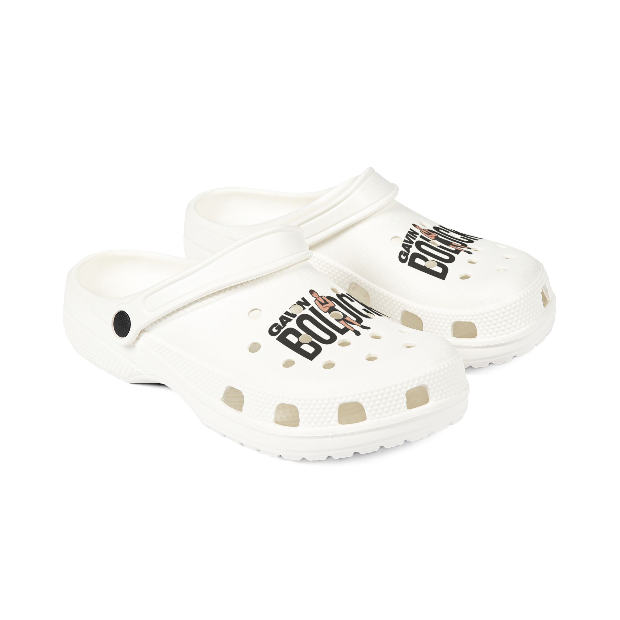 Rubber Clogs — character_player_name in White