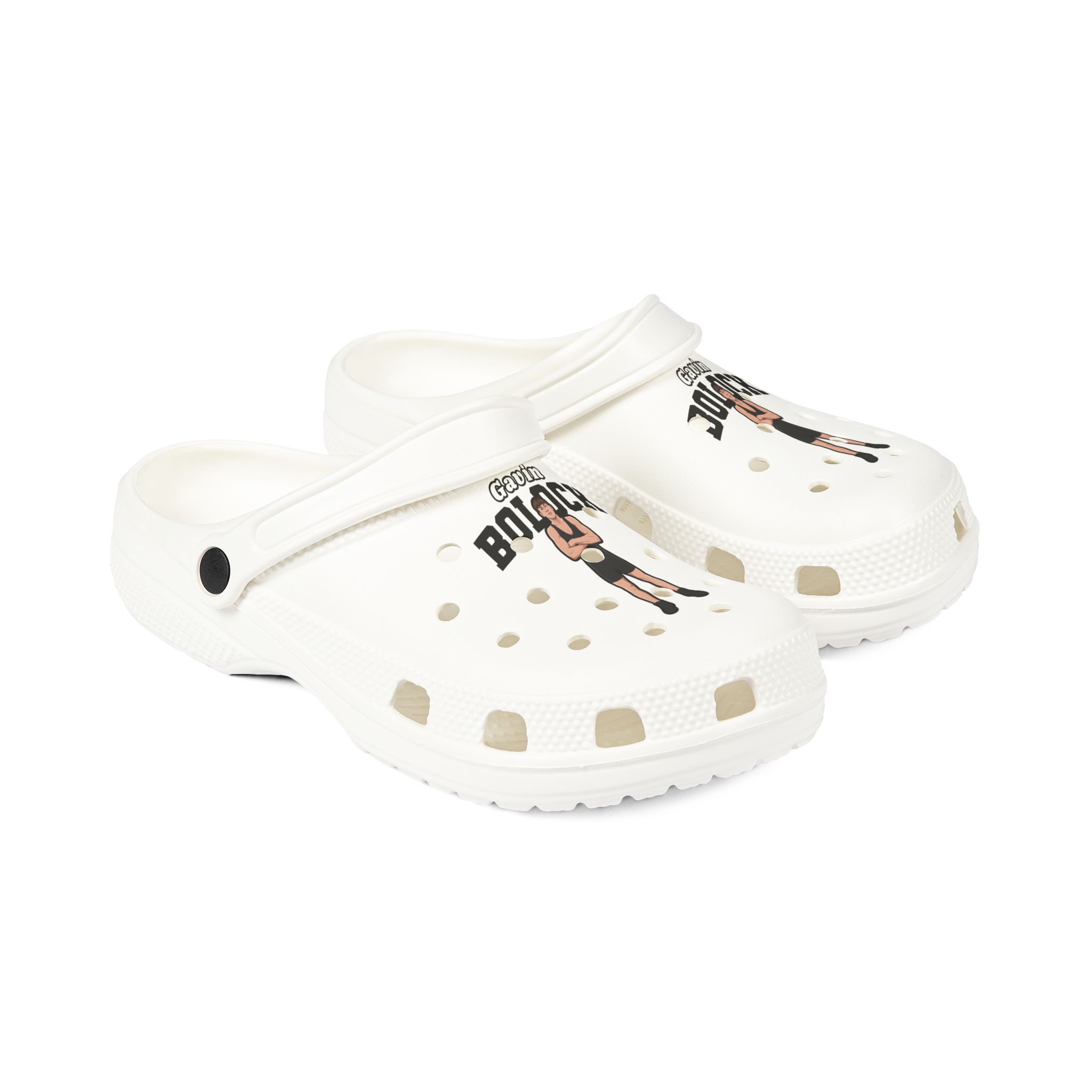Rubber Clogs — character_name_arch in White