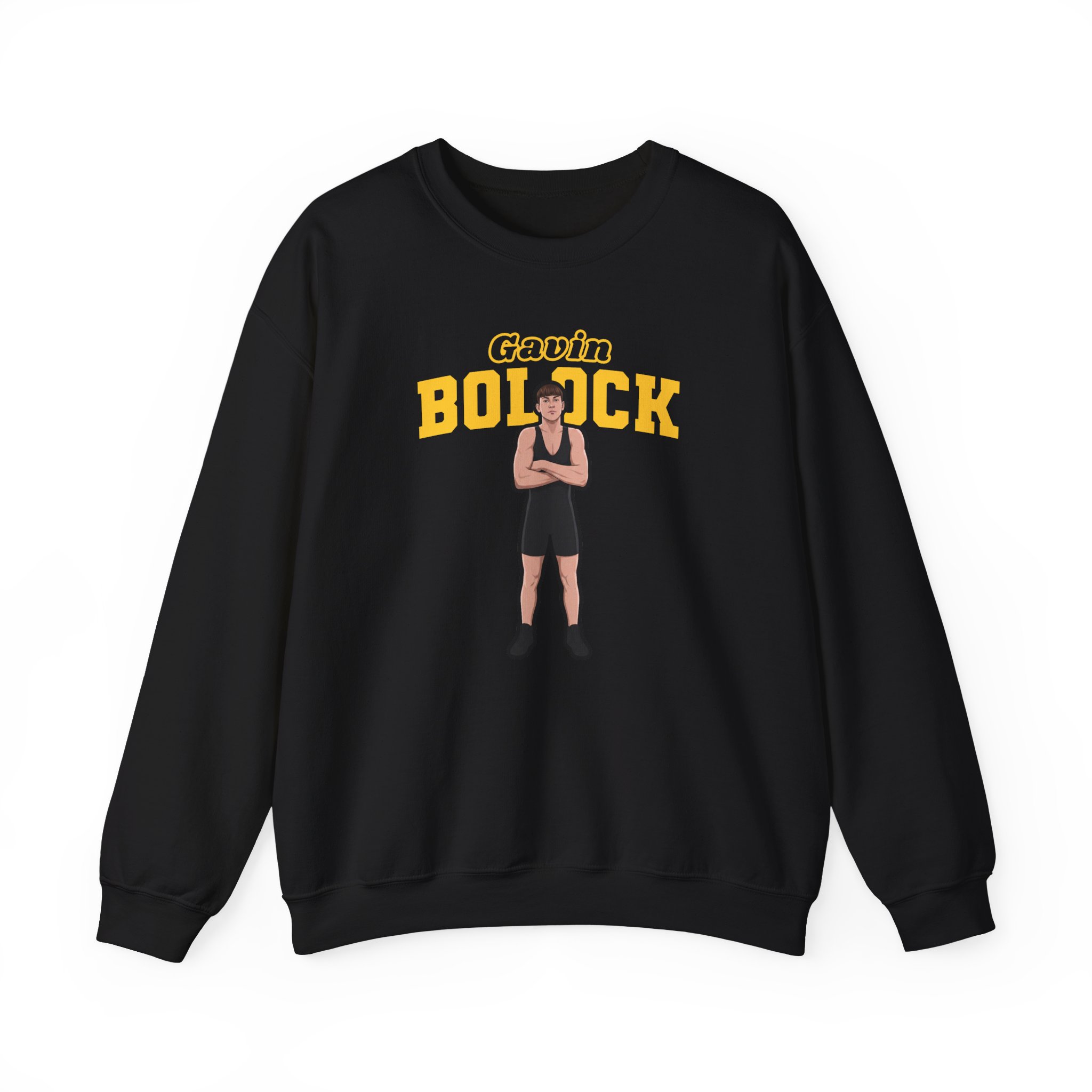 Crewneck Sweatshirt — character_name_arch in Black