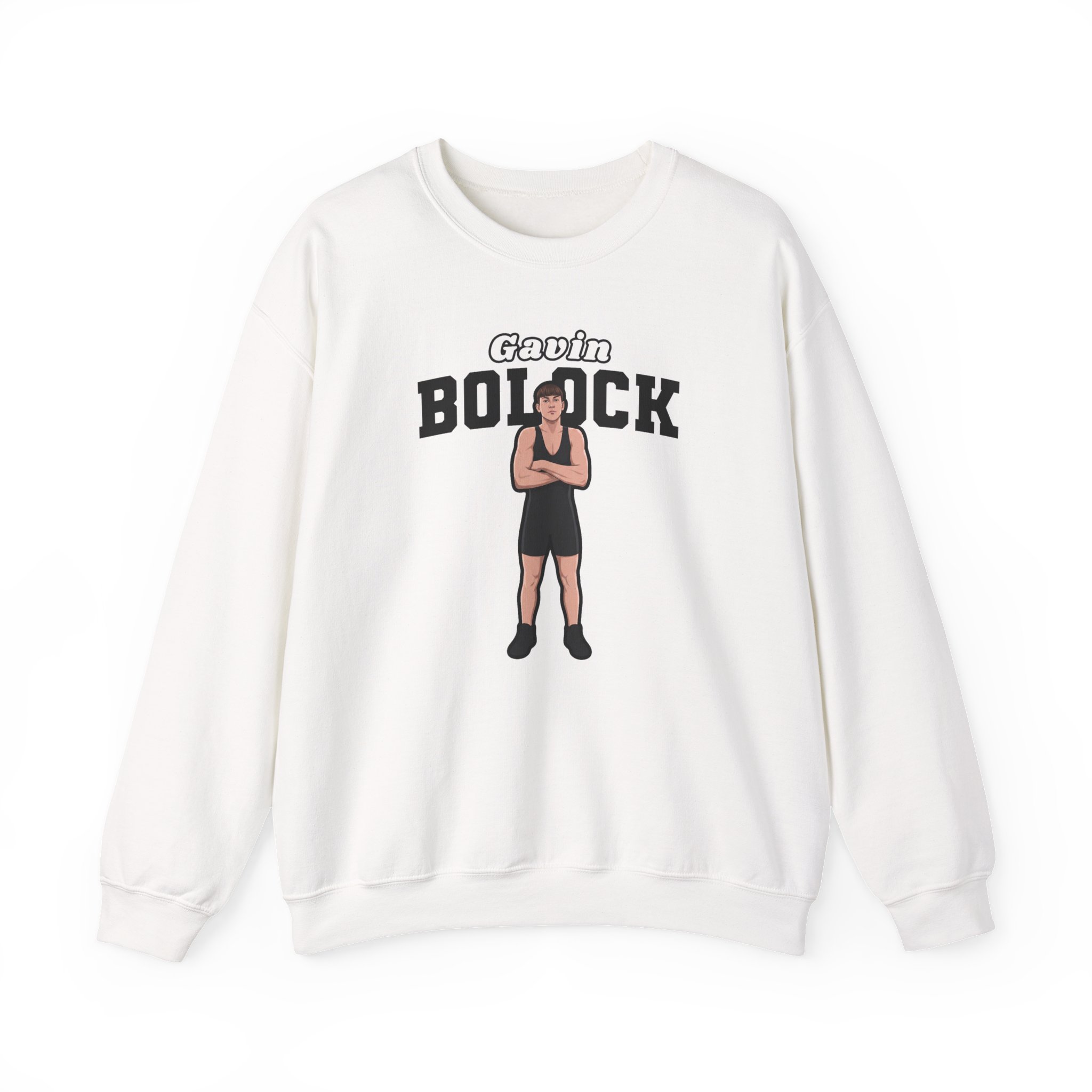 Crewneck Sweatshirt — character_name_arch in White