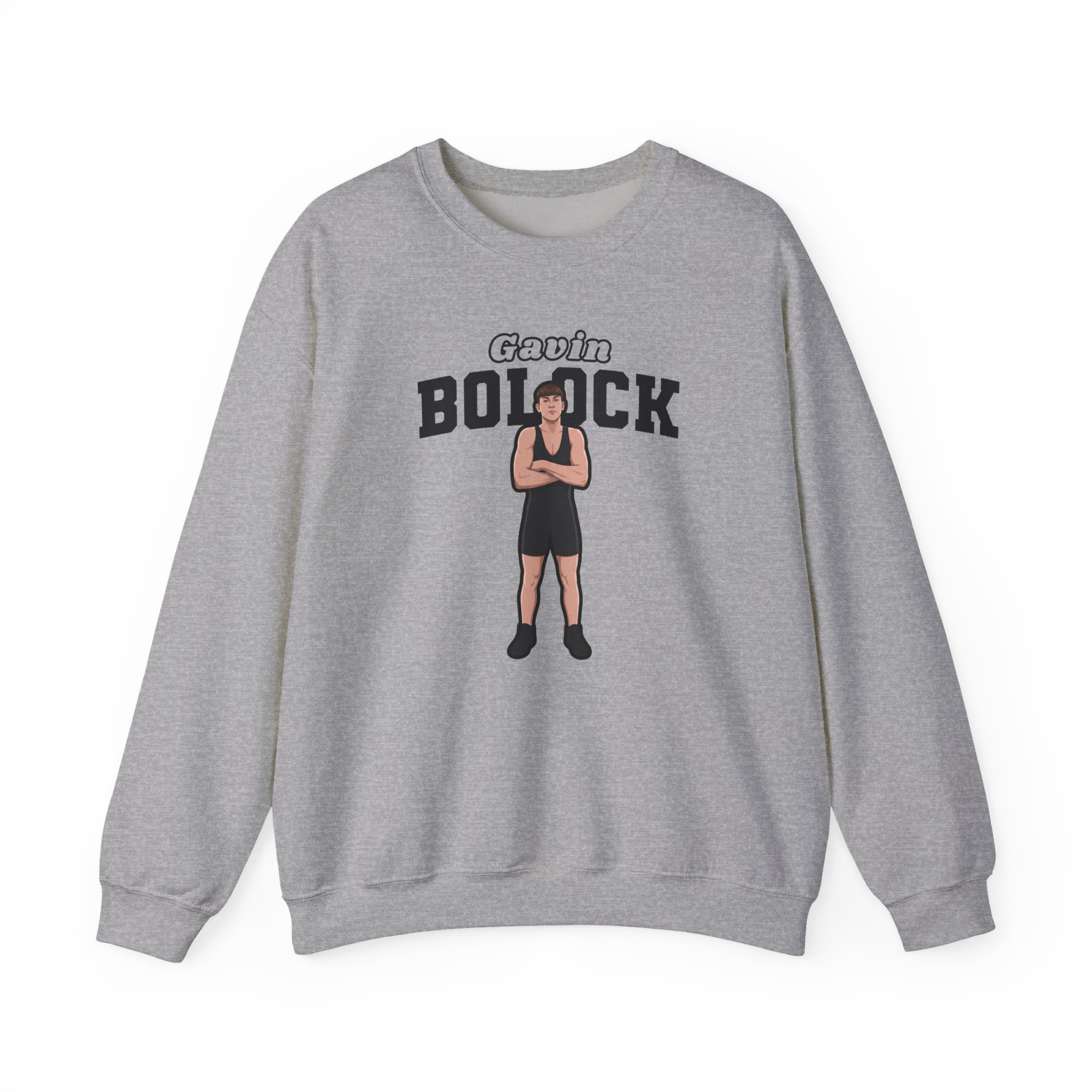 Crewneck Sweatshirt — character_name_arch in Grey