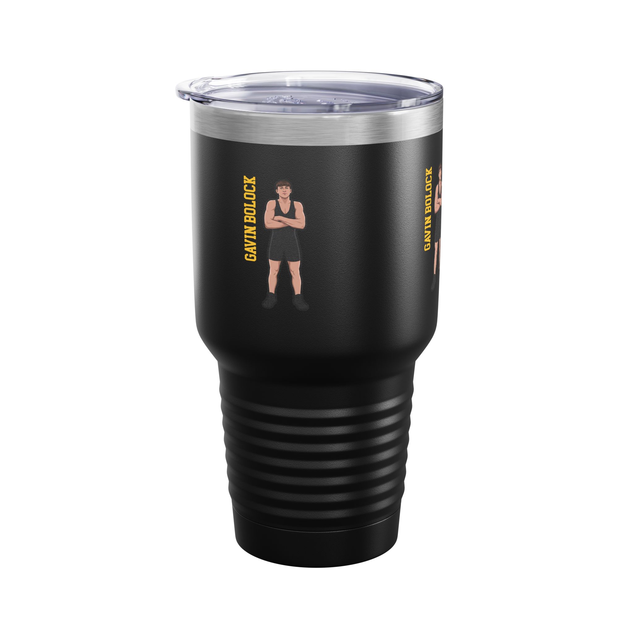 30oz Tumbler — character_name_vertical in Black