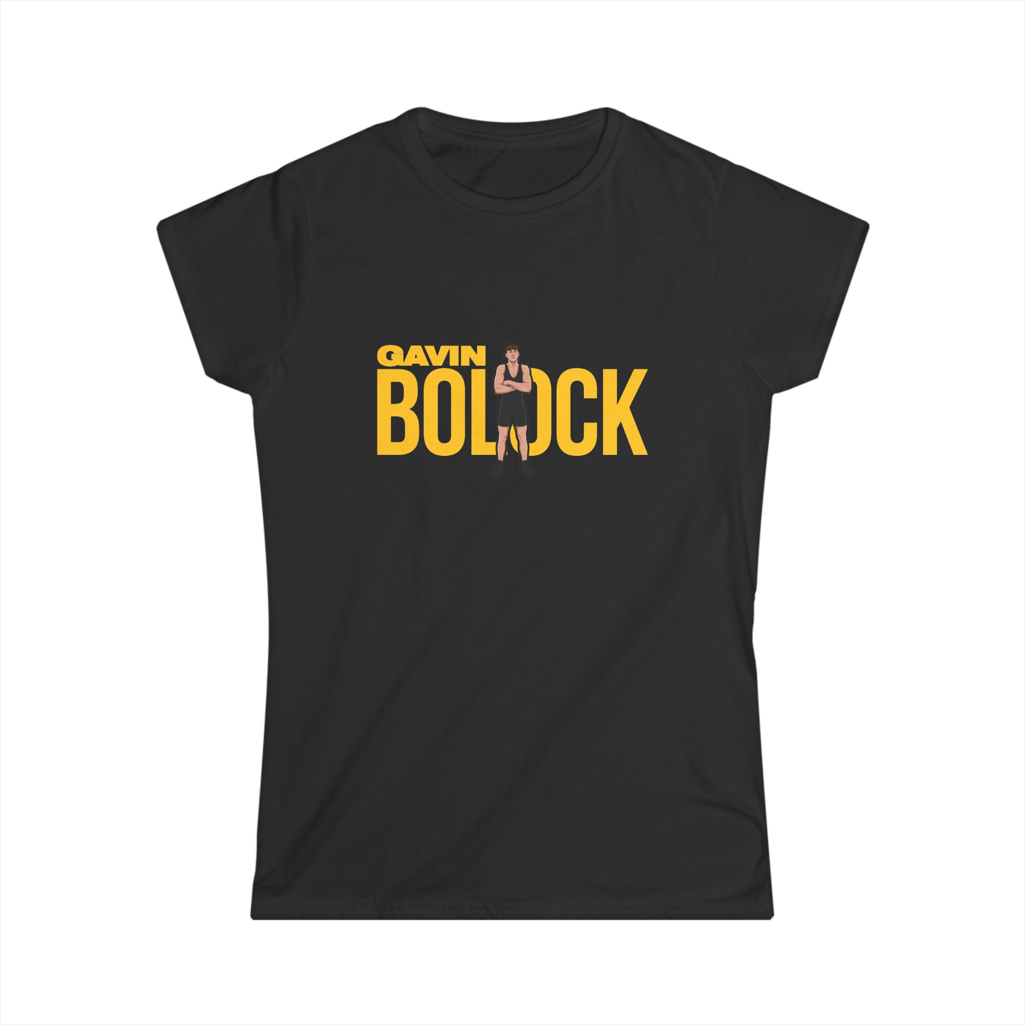 Women's Softstyle Tee — character_player_name in Black