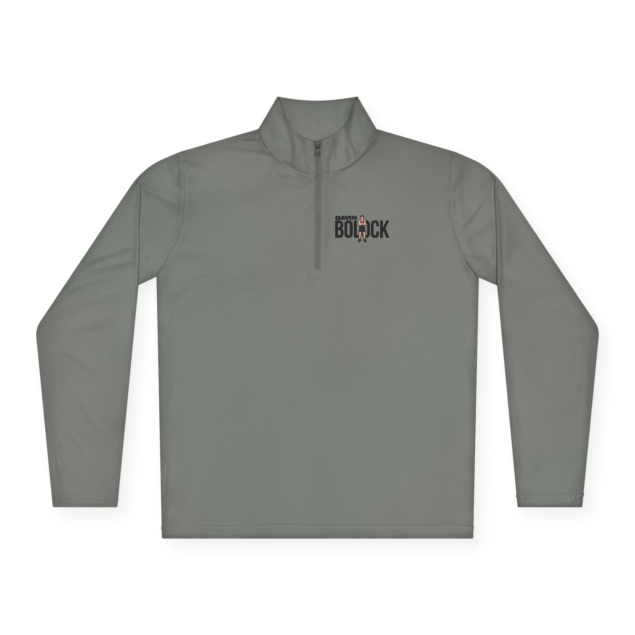 Q-Zip Pullover — character_player_name in Grey
