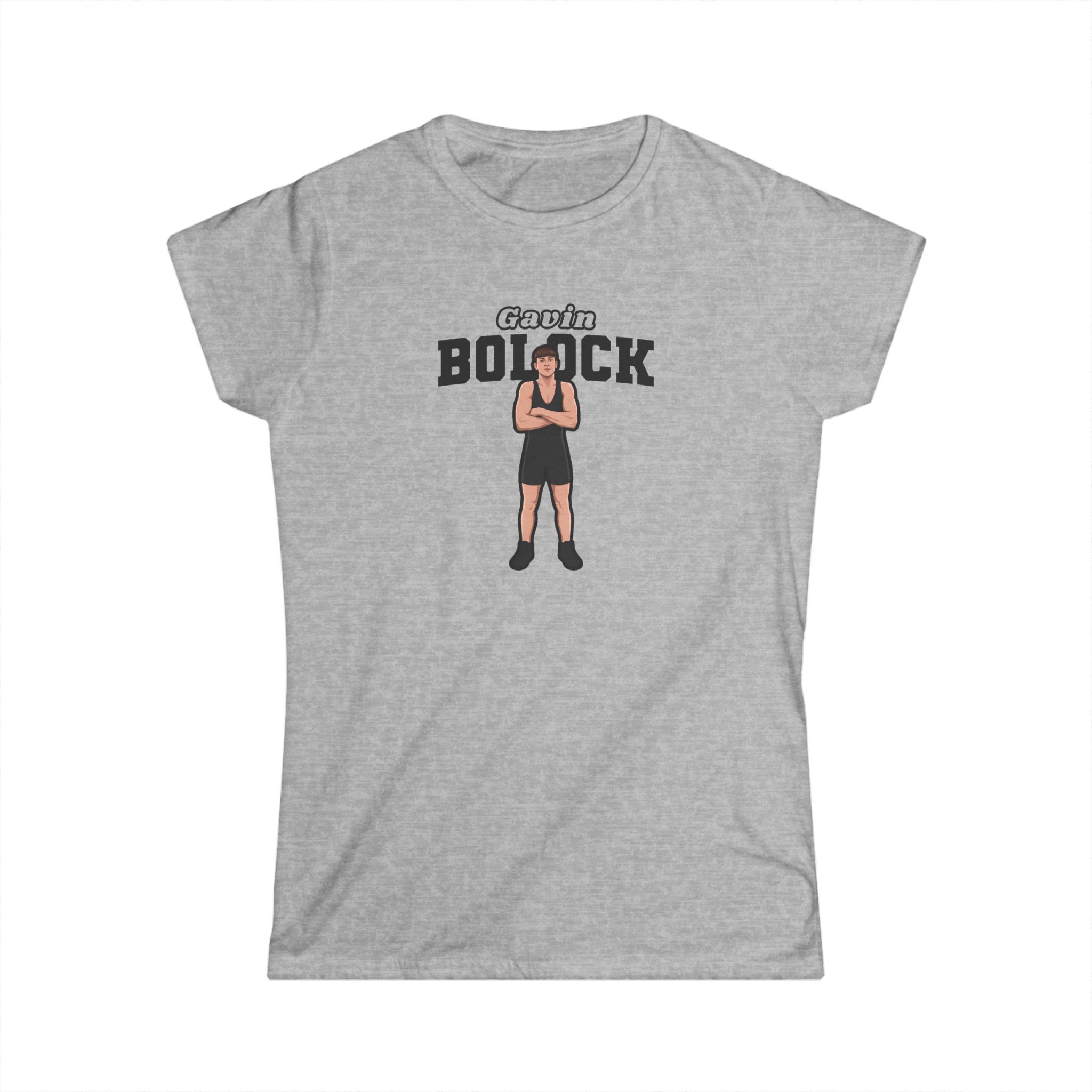 Women's Softstyle Tee — character_name_arch in Grey