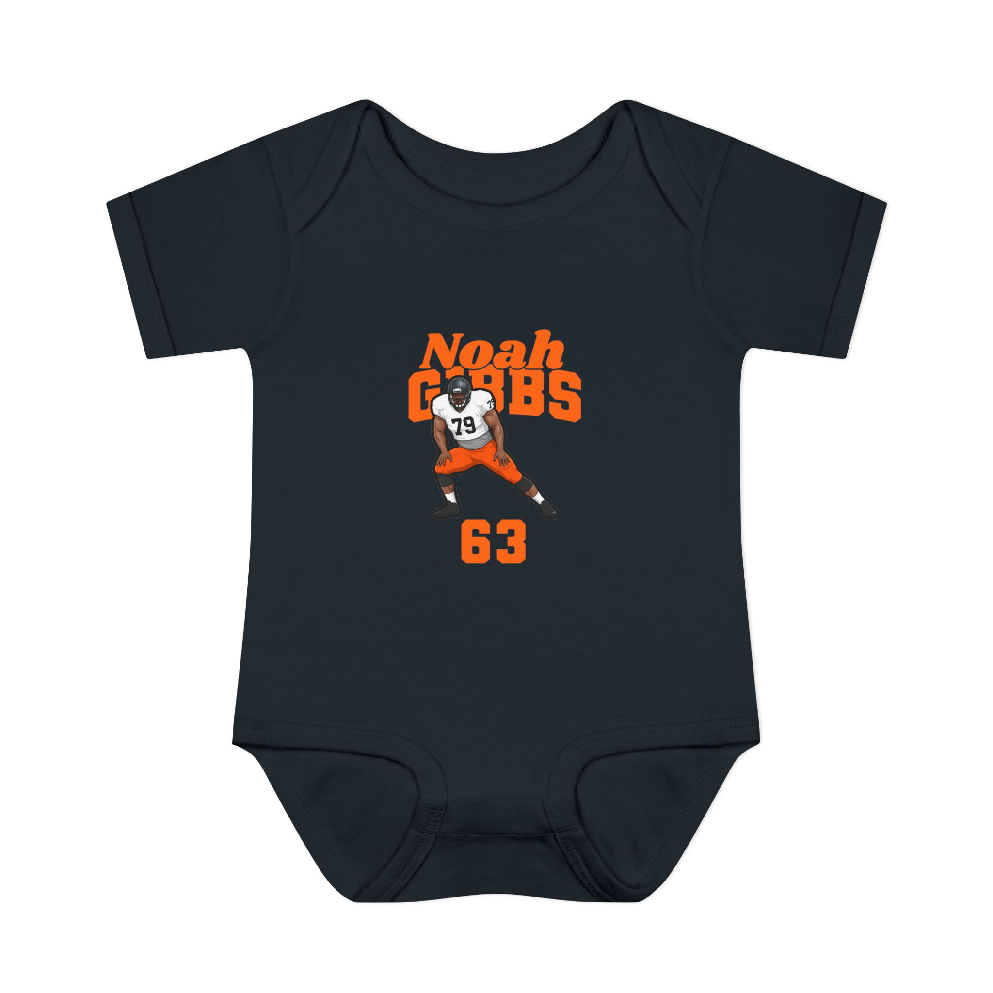 Baby Onesie — character_signature_arch in Black