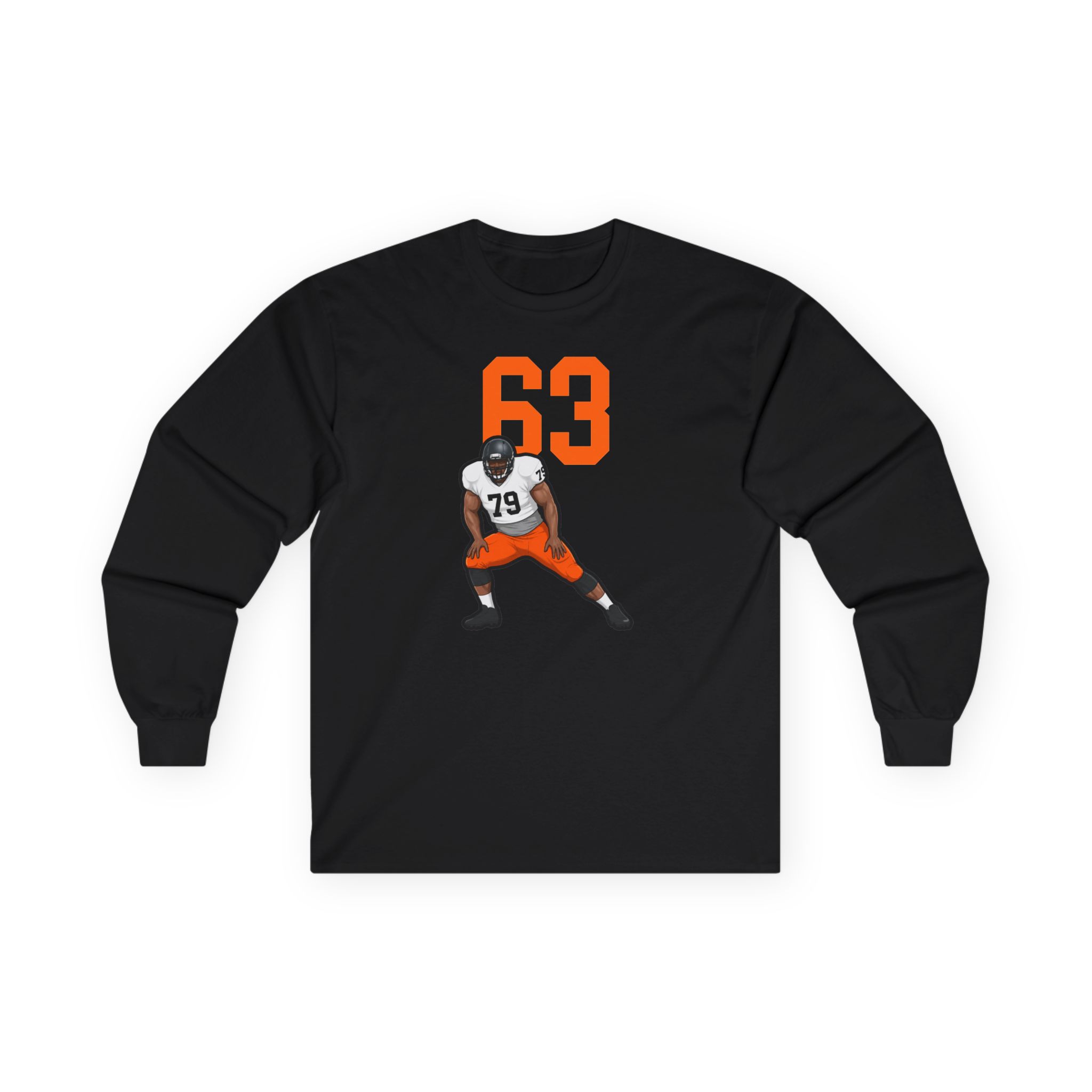 Long Sleeve Tee — character_number_top in Black