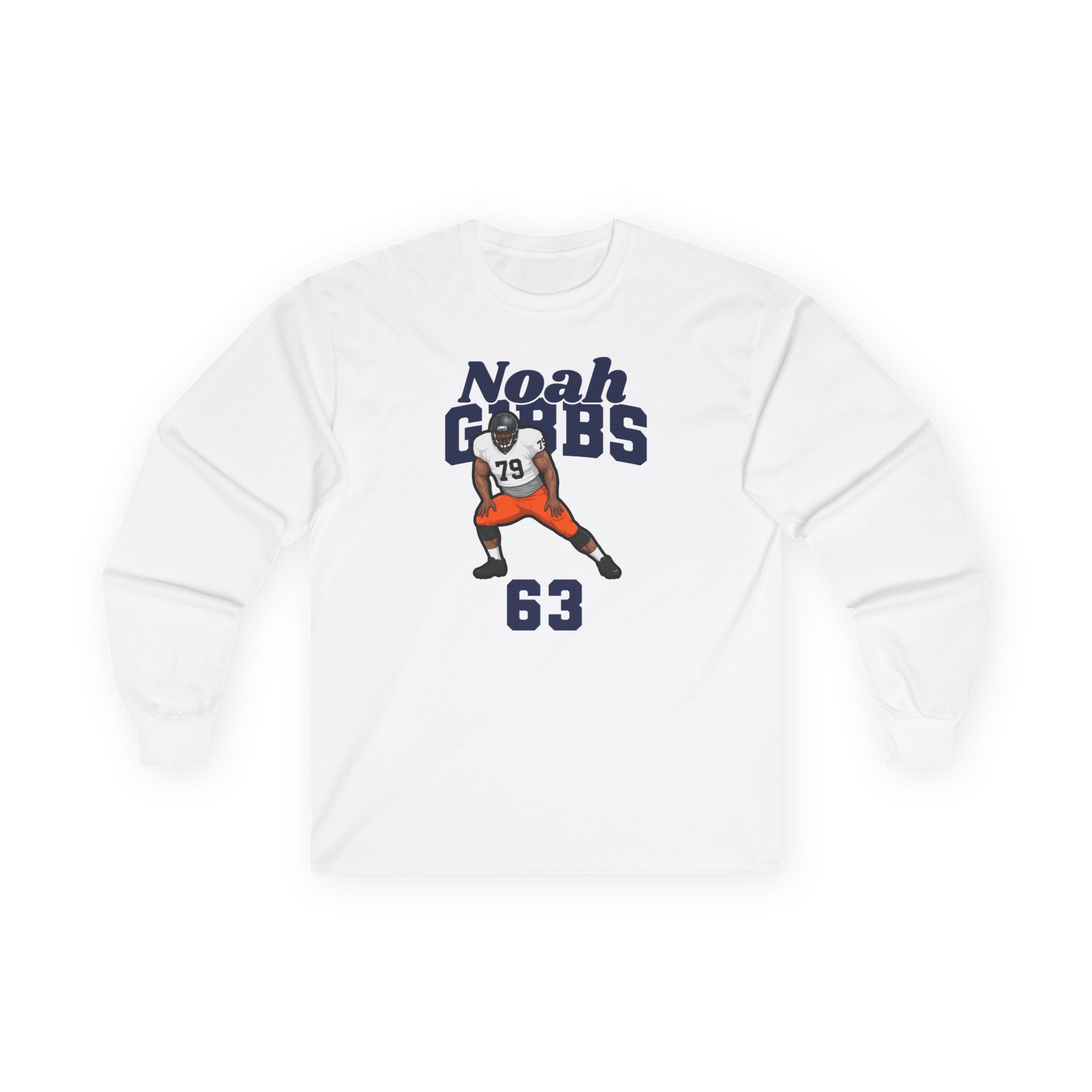 Long Sleeve Tee — character_signature_arch in White