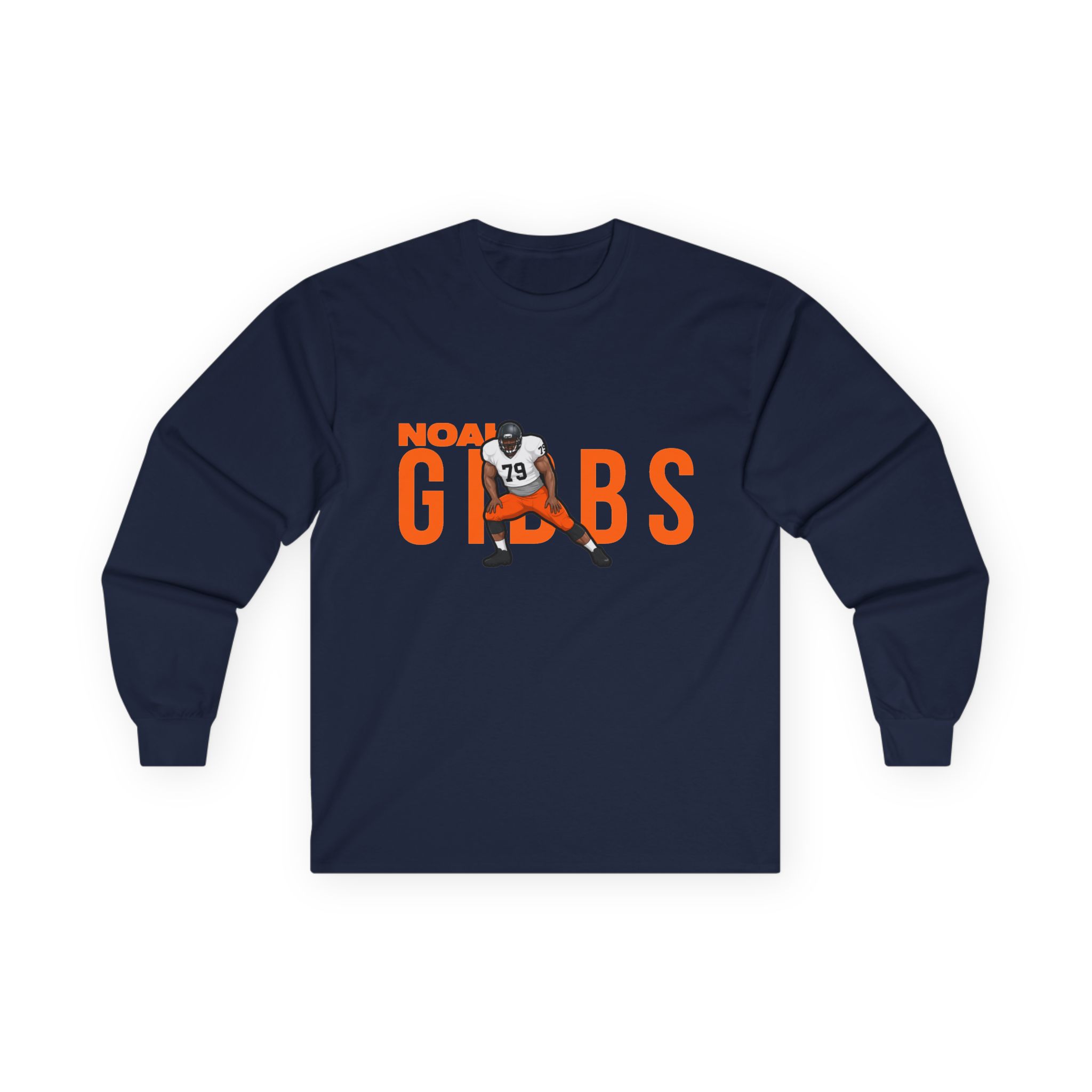 Long Sleeve Tee — character_player_name in Navy