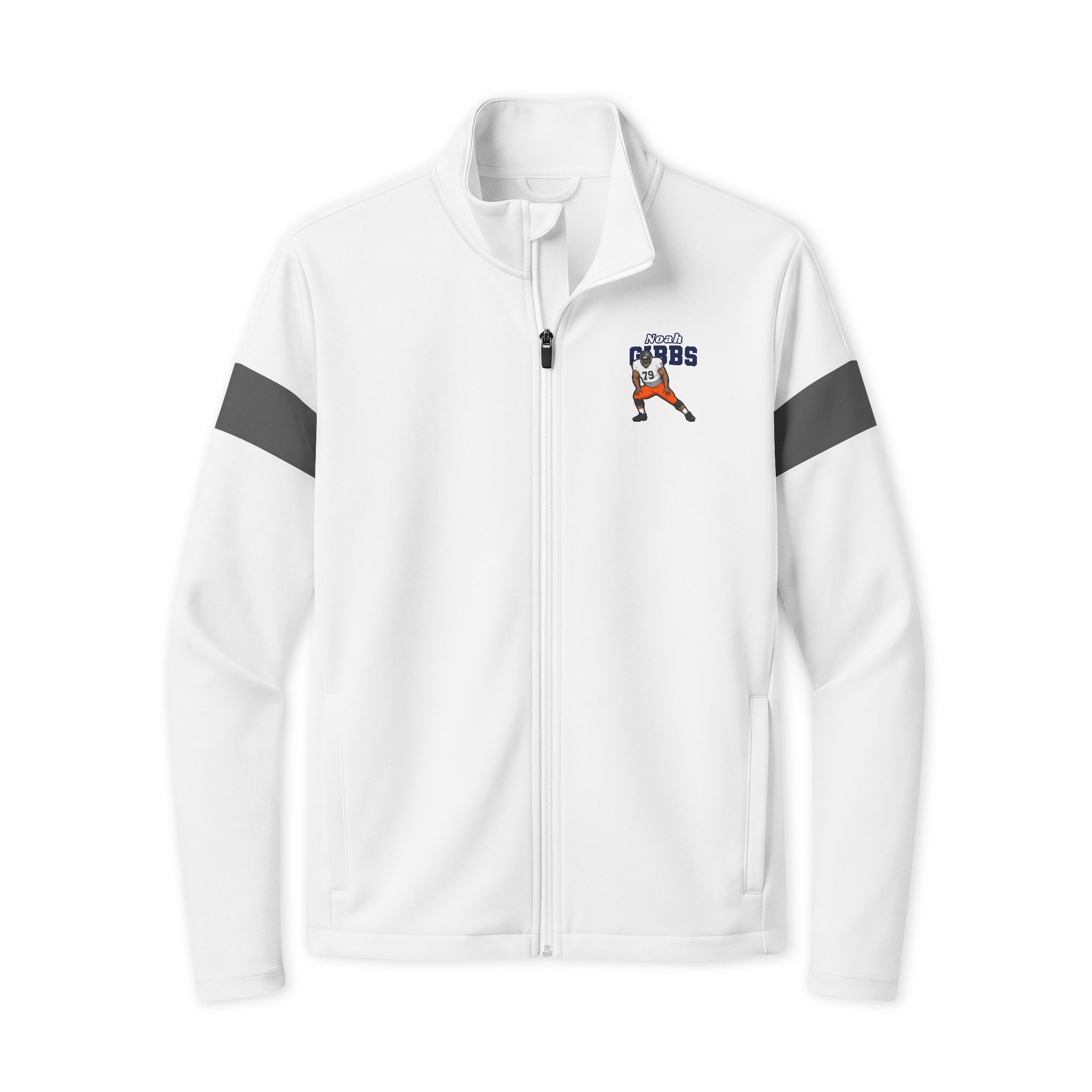 Travel Full-Zip Jacket — character_name_arch in White/ Iron Grey