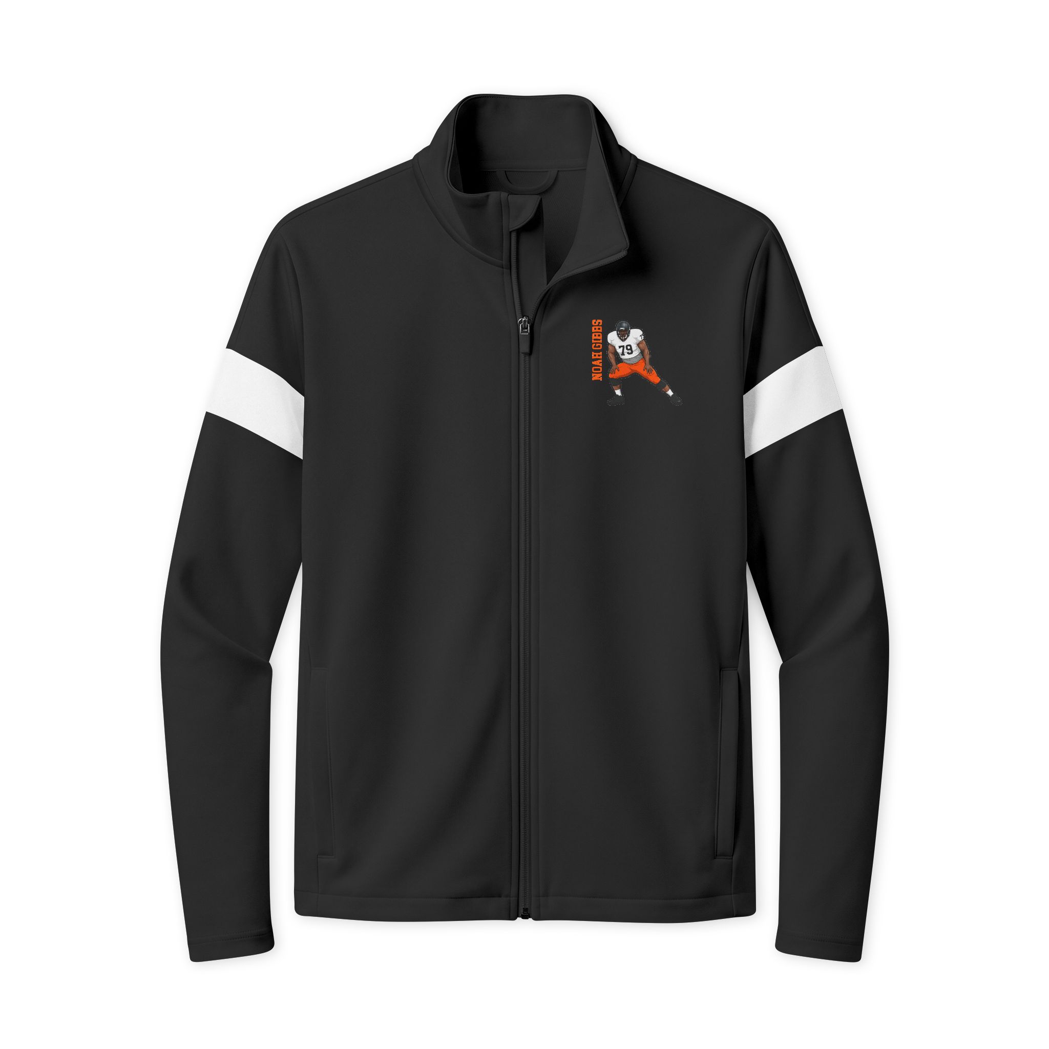 Travel Full-Zip Jacket — character_name_vertical in Black/ White