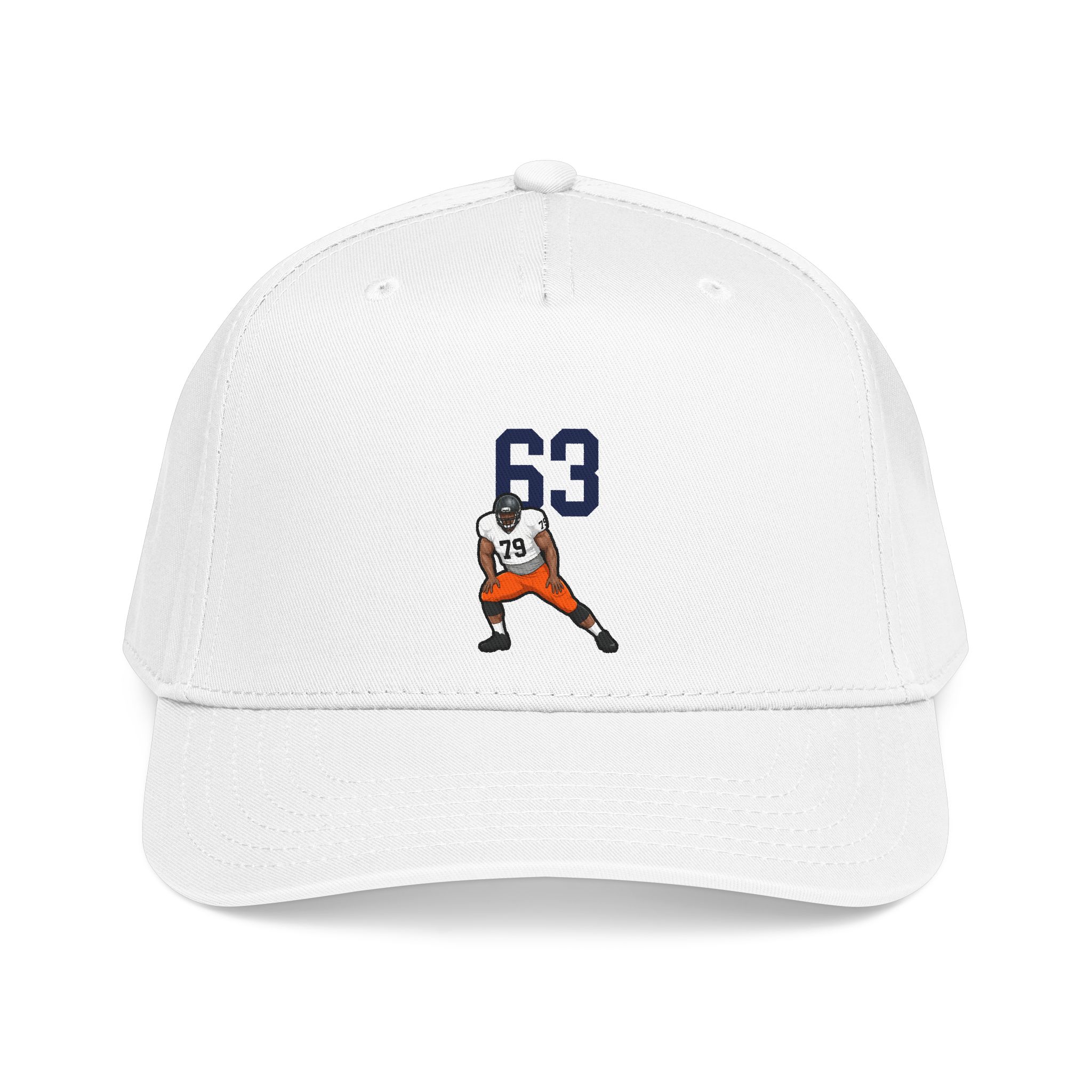 Baseball Cap — character_number_top in White