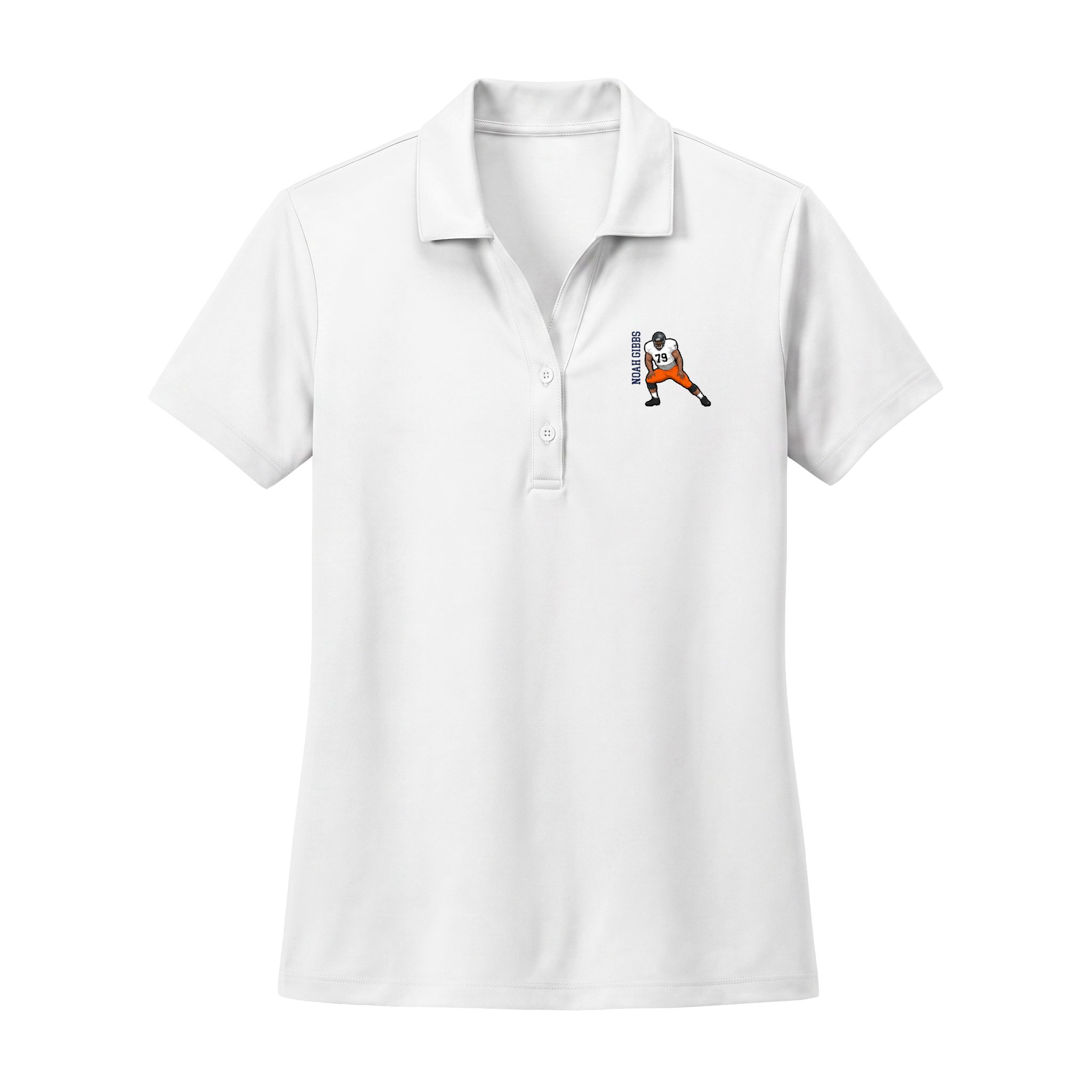 Women's Polo — character_name_vertical in White