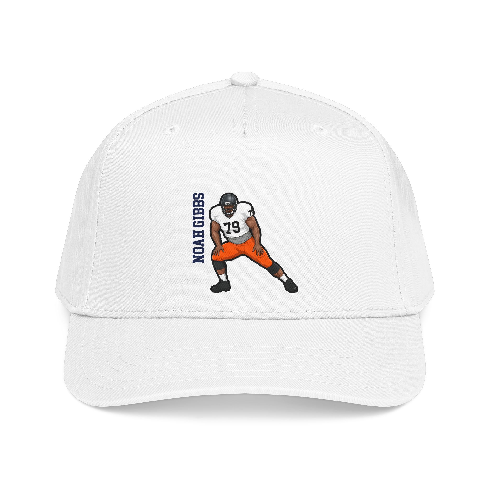 Baseball Cap — character_name_vertical in White