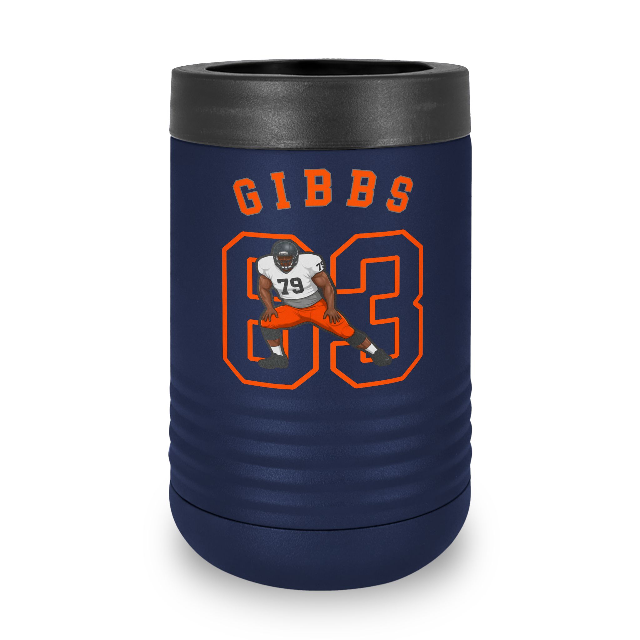 Stainless Can Cooler — character_shirsey_arch in Navy