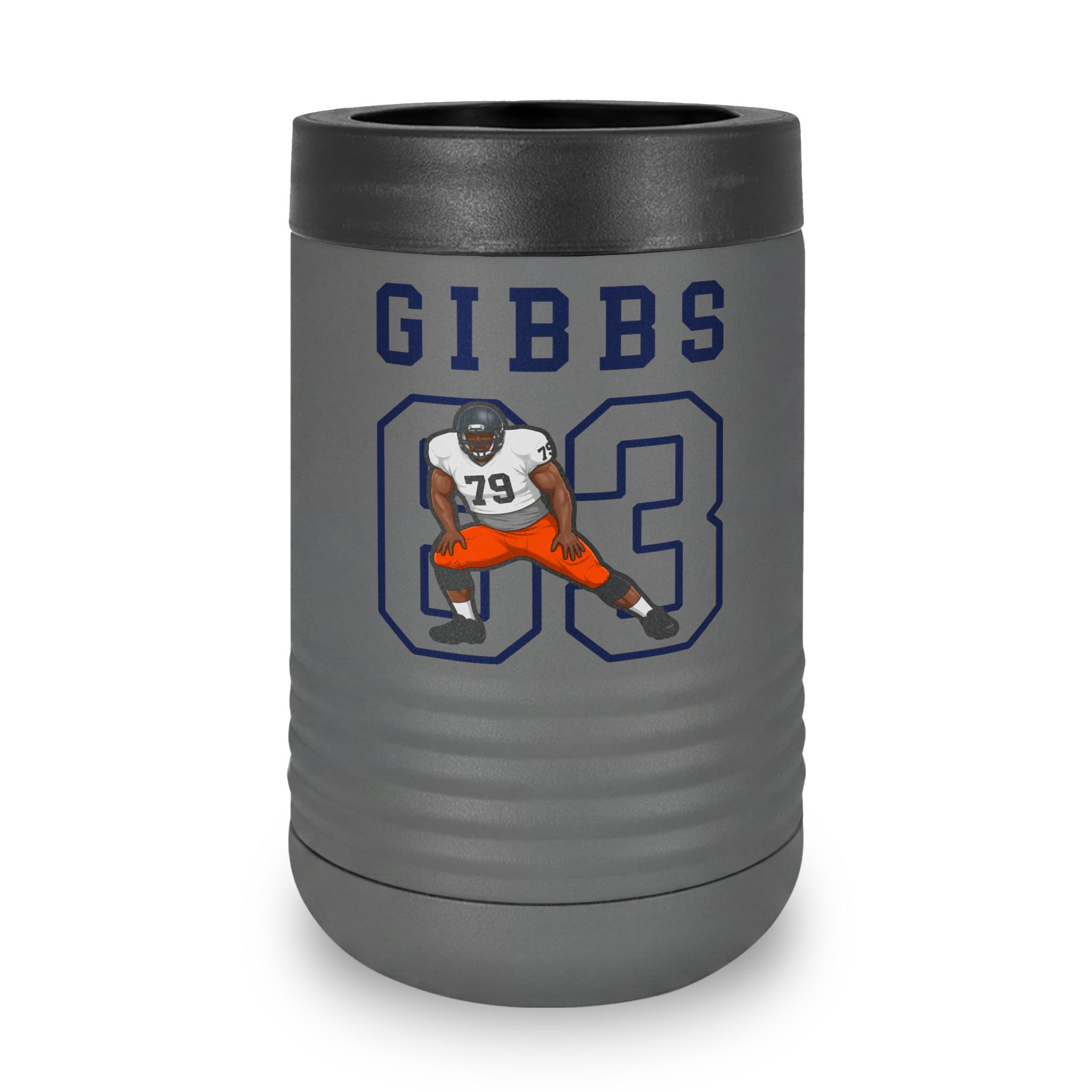 Stainless Can Cooler — character_shirsey in Grey
