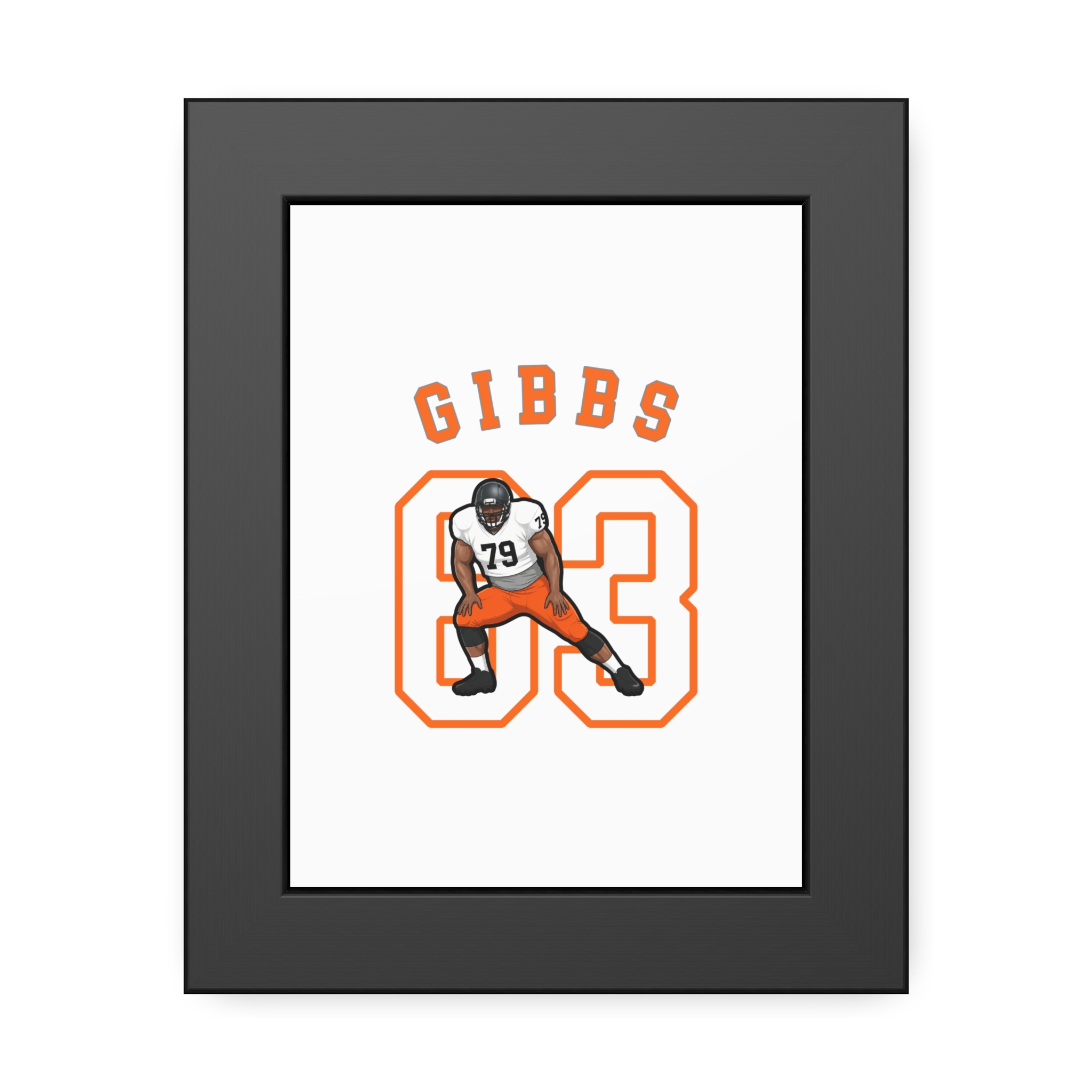 Framed Poster — character_shirsey_arch in Black