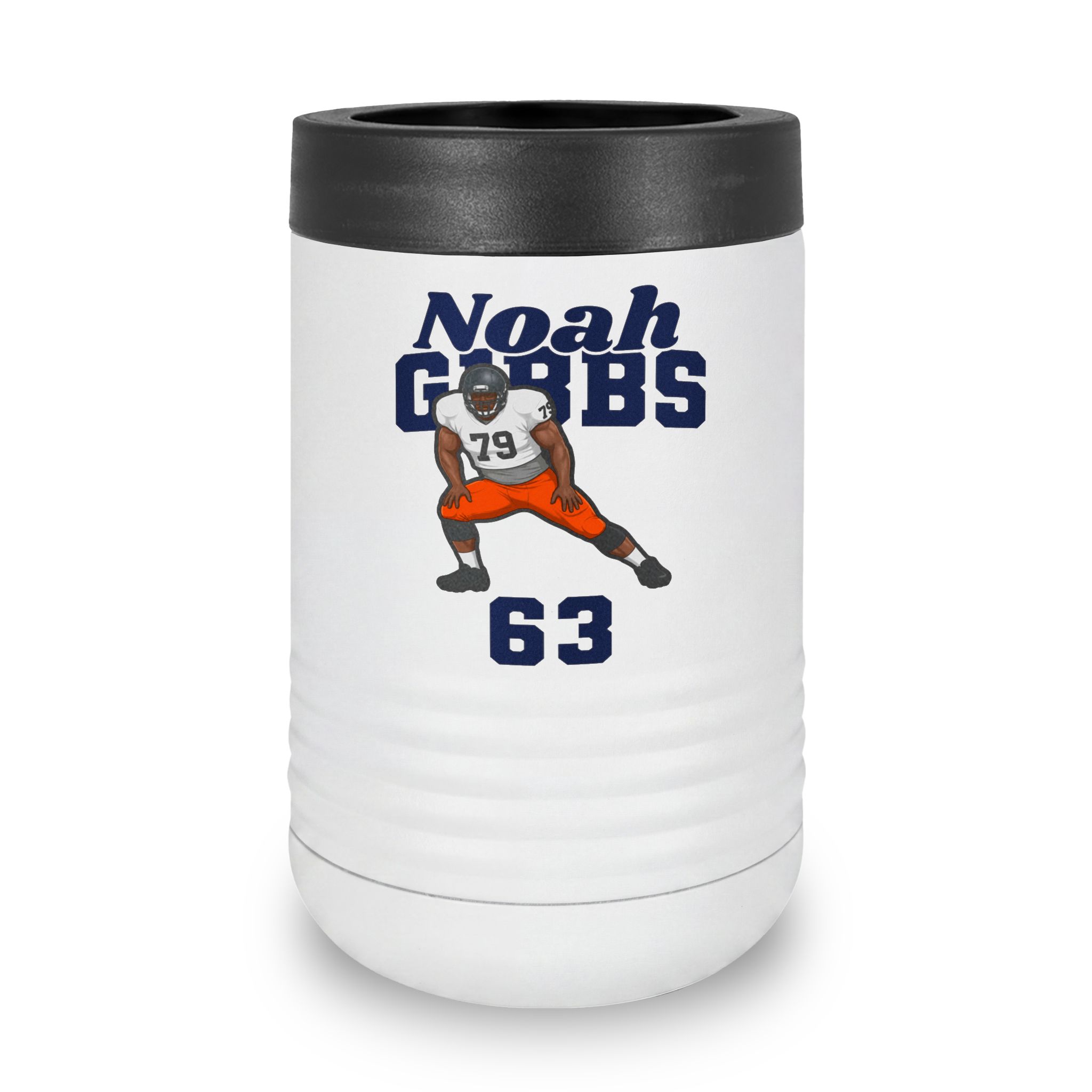 Stainless Can Cooler — character_signature_arch in White