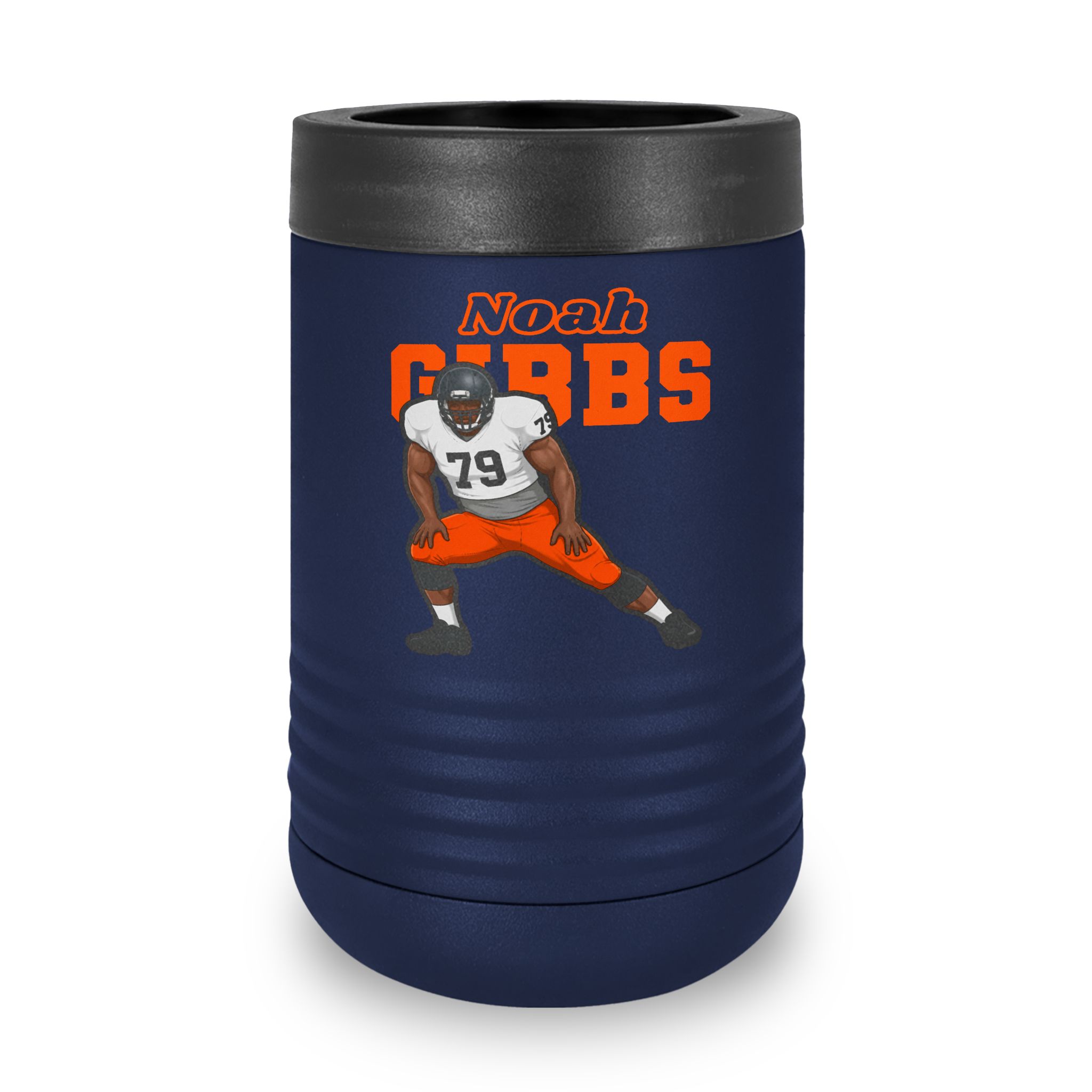Stainless Can Cooler — character_name_arch in Navy