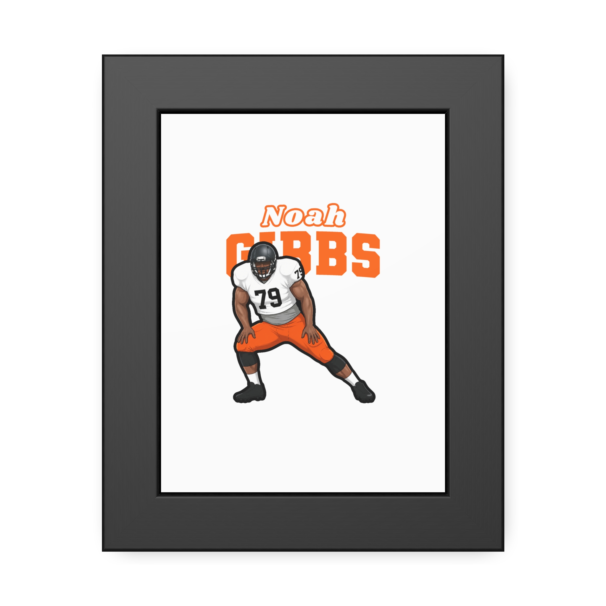 Framed Poster — character_name_arch in Black