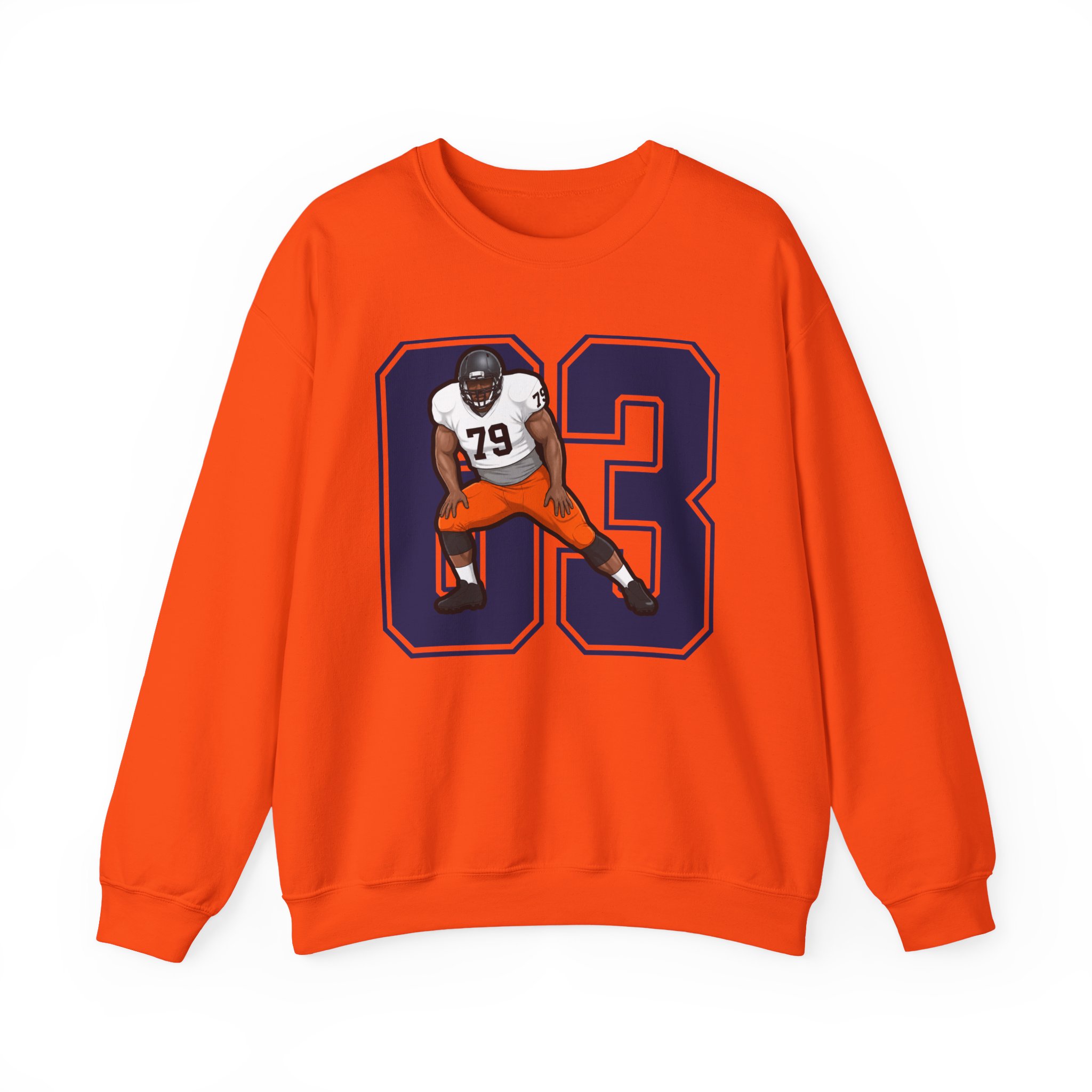 Crewneck Sweatshirt — character_number in Orange