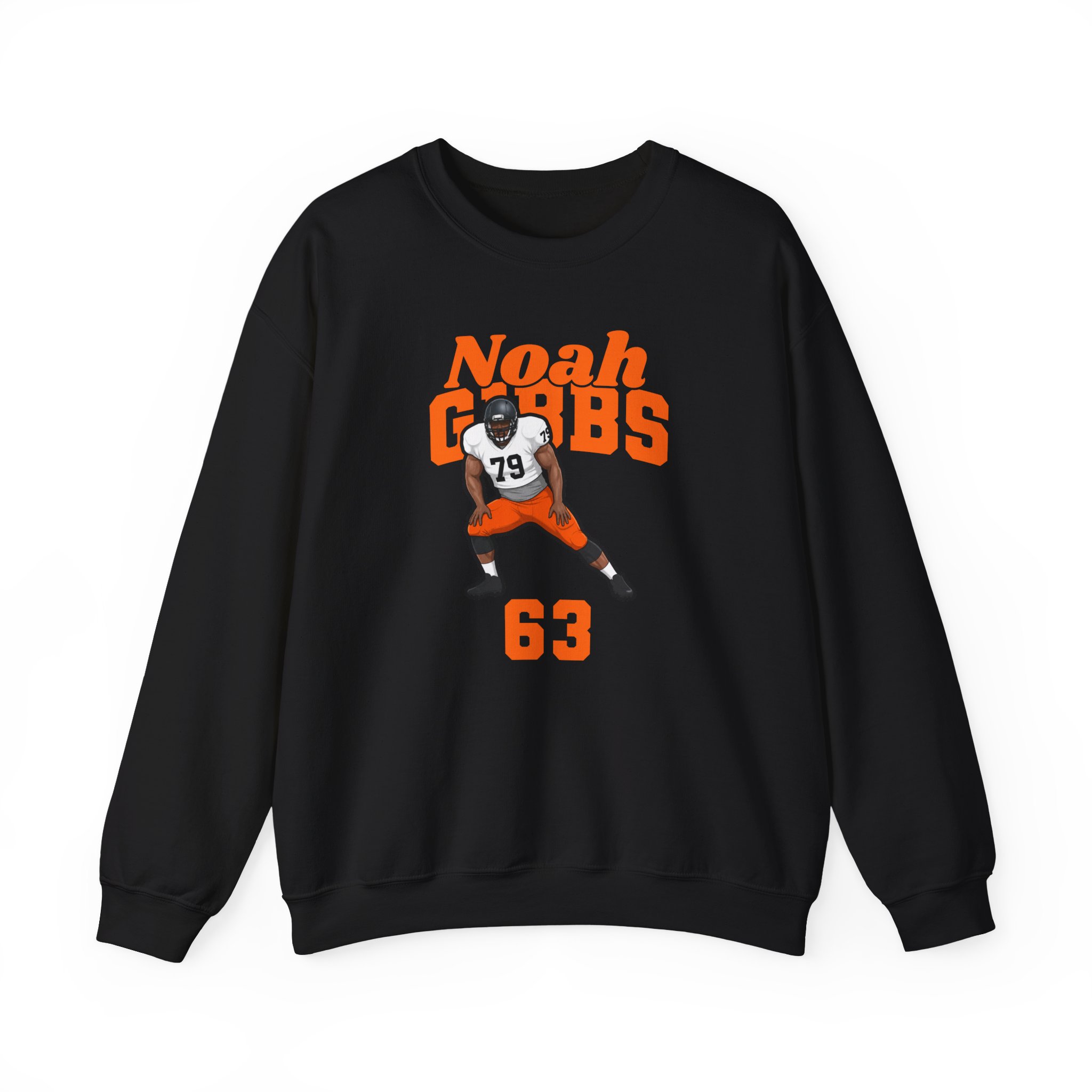 Crewneck Sweatshirt — character_signature_arch in Black