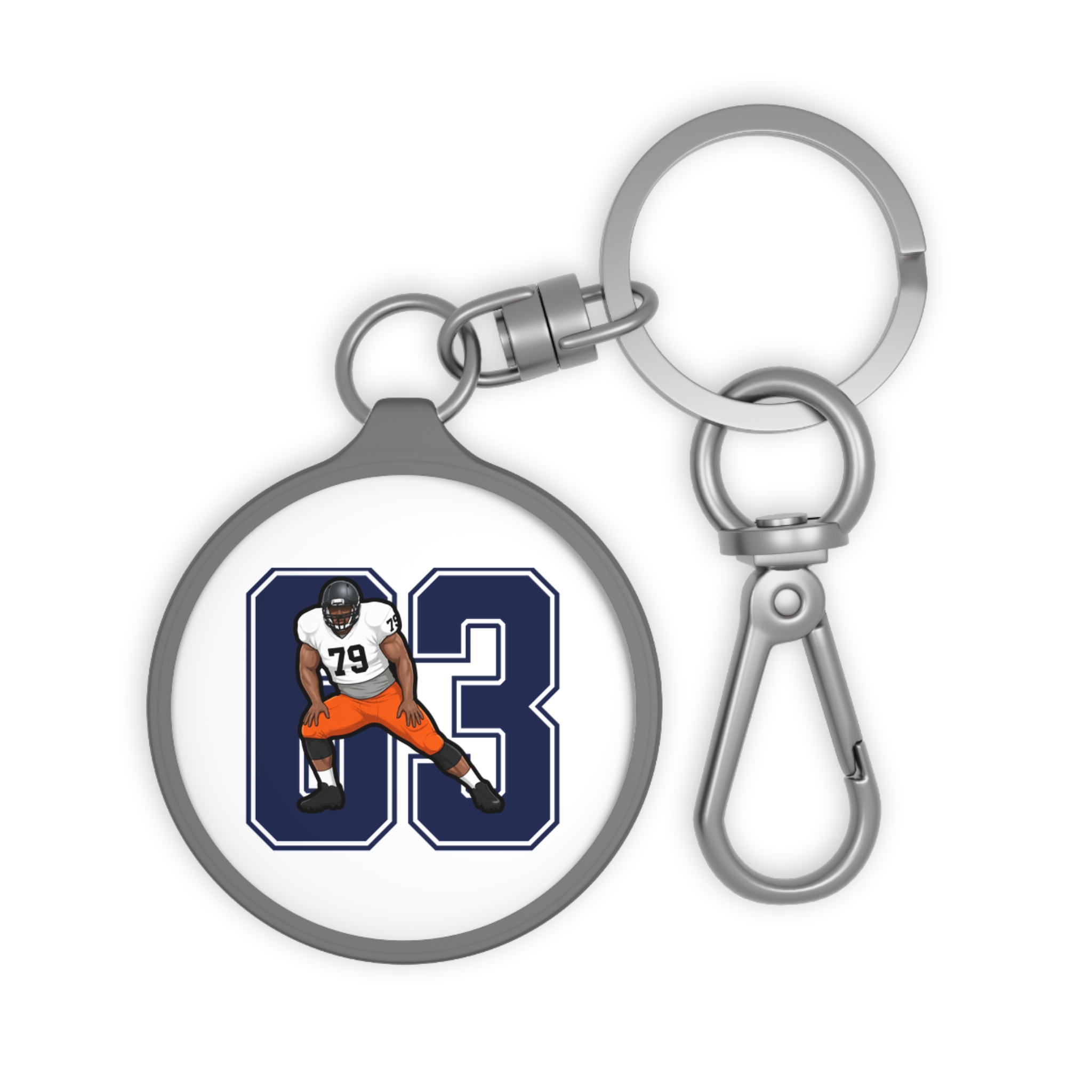 Keychain — character_number in Grey