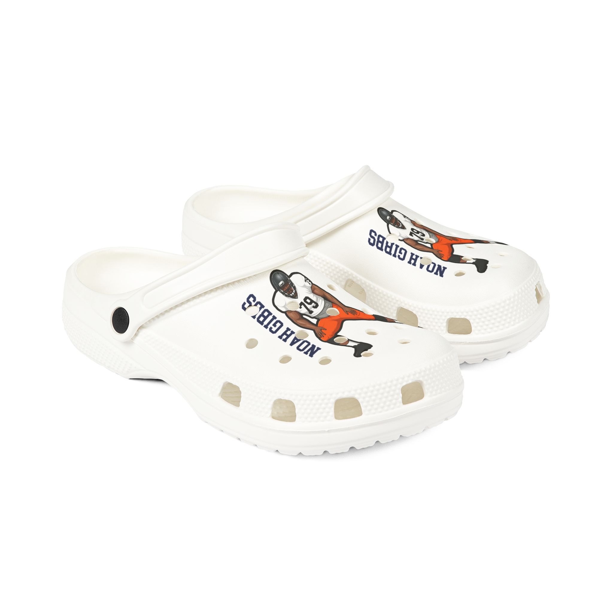 Rubber Clogs — character_name_vertical in White
