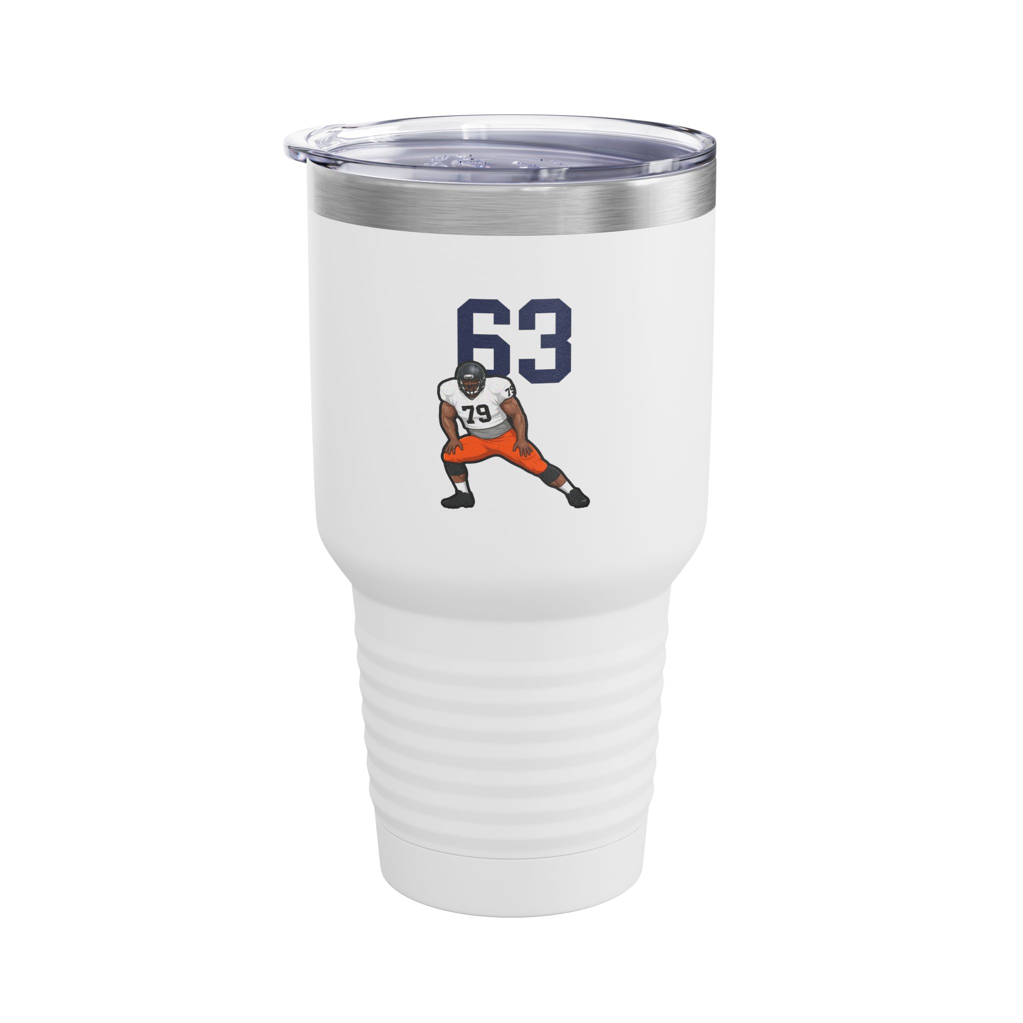 30oz Tumbler — character_number_top in White