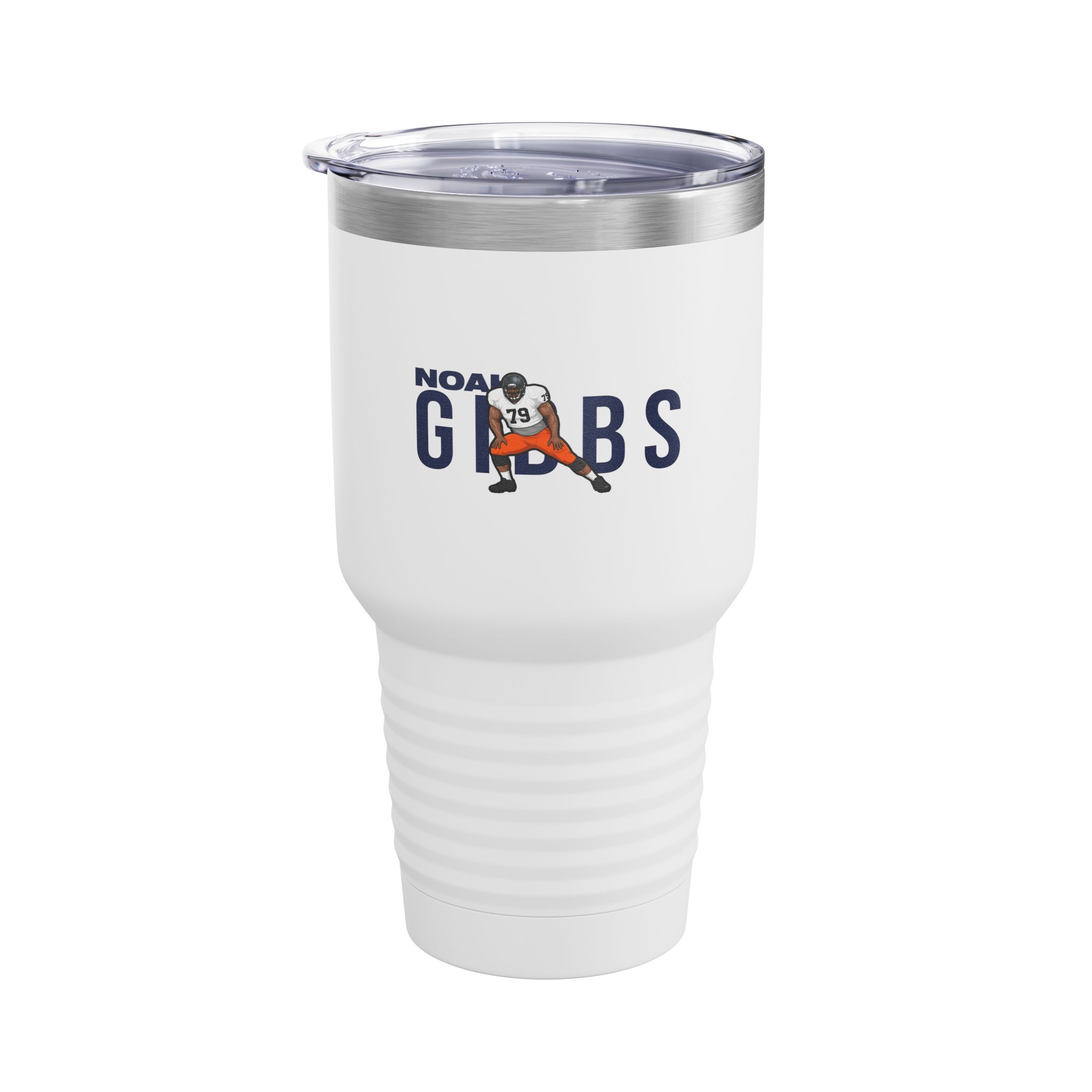 30oz Tumbler — character_player_name in White