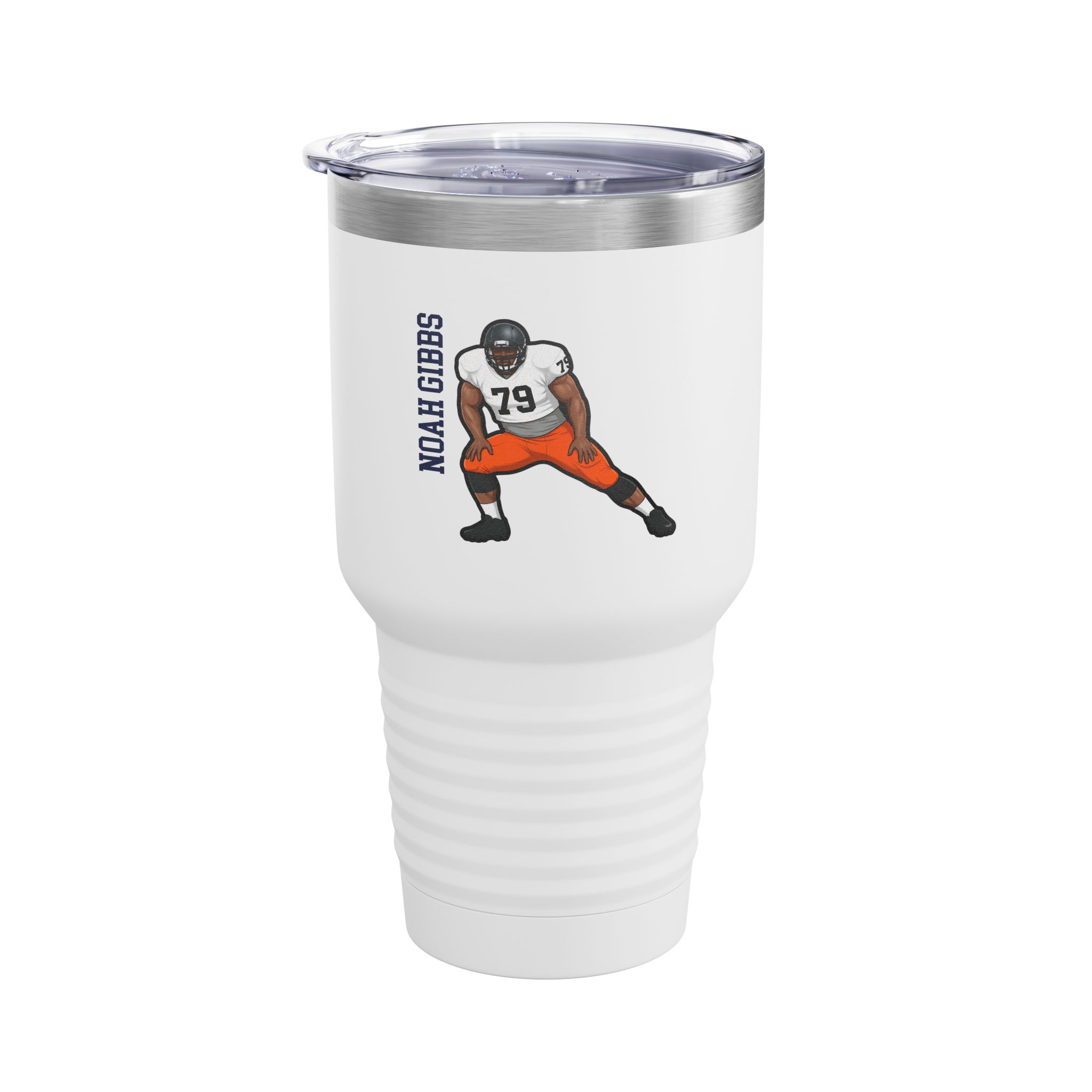 30oz Tumbler — character_name_vertical in White