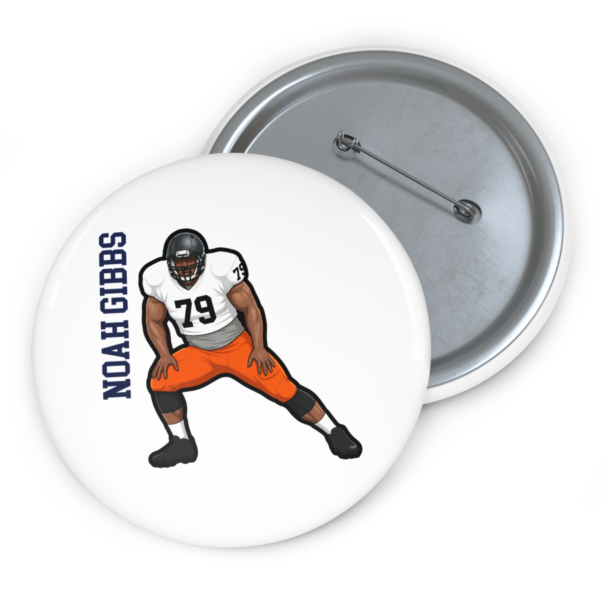 Game Day Pin — character_name_vertical in Classic