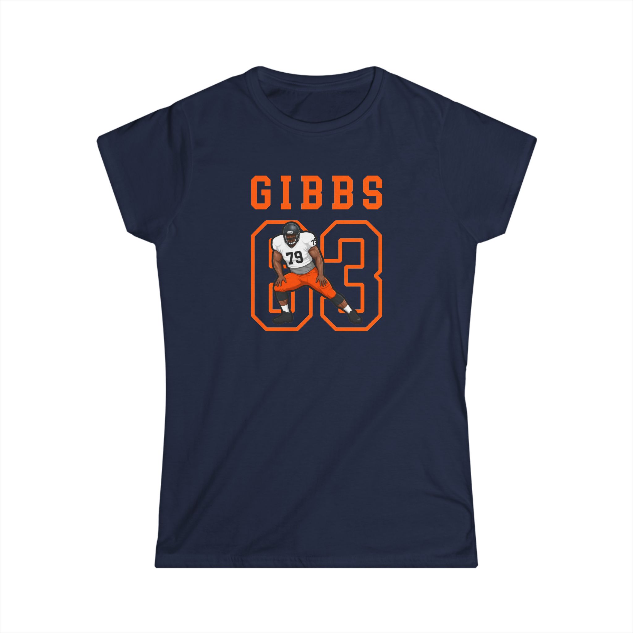 Women's Softstyle Tee — character_shirsey in Navy