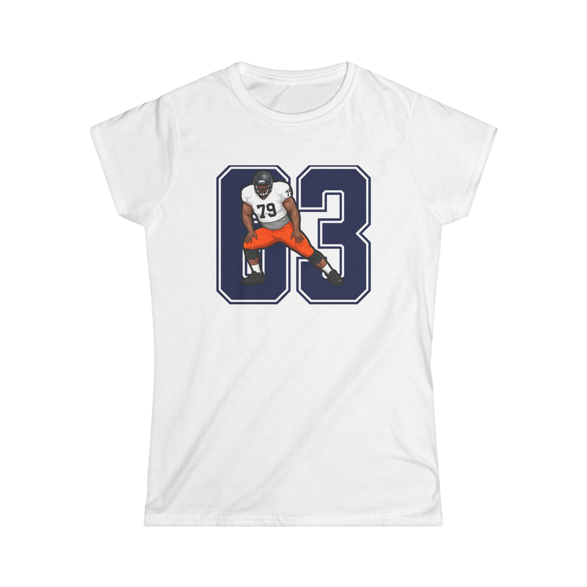 Women's Softstyle Tee — character_number in White