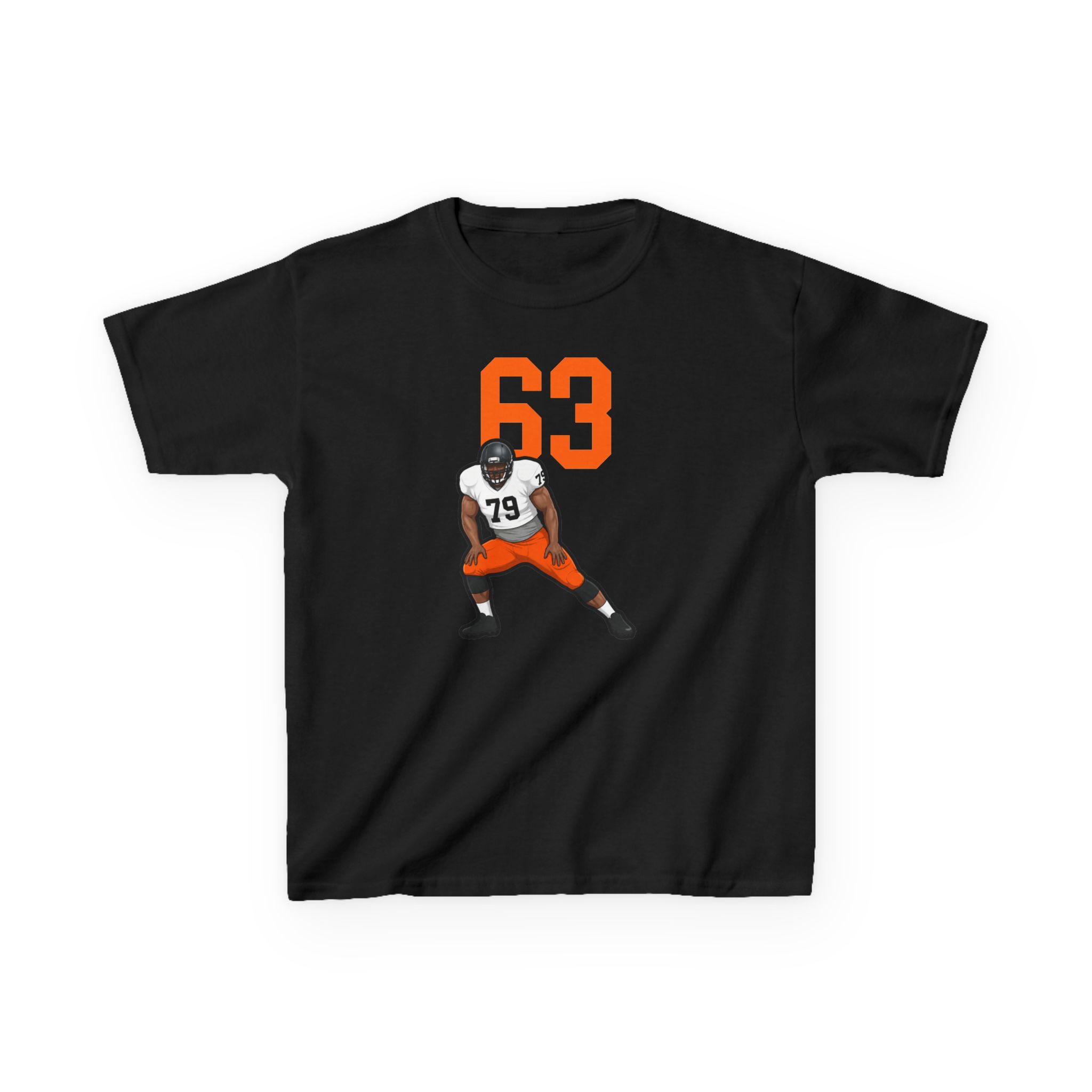 Youth Tee — character_number_top in Black